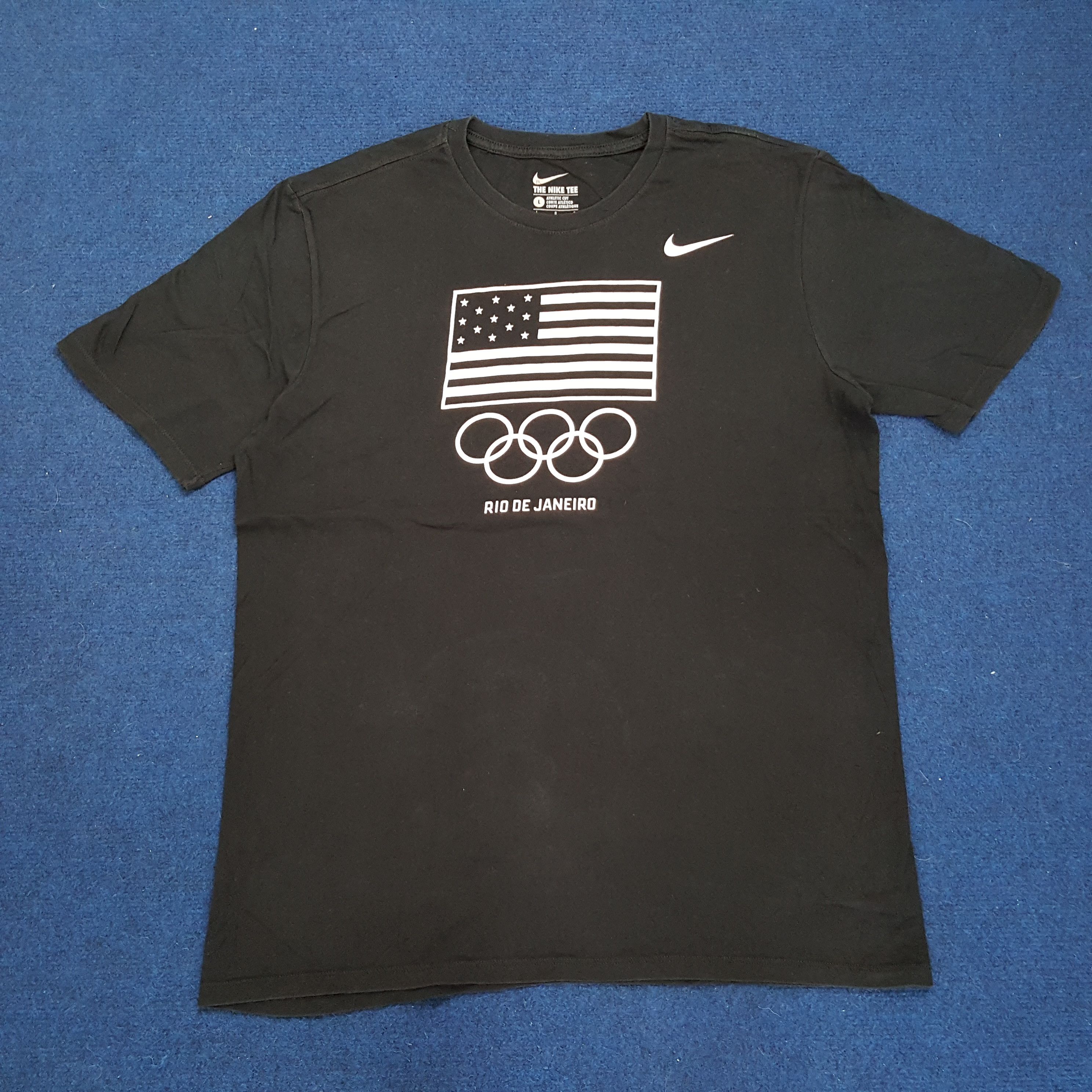 Nike × USA Olympics × Vintage Vintage NIKE Olympic Rio De Janeiro Sports T-shirt Size US L / EU 52-54 / 3 - 1 Thumbnail