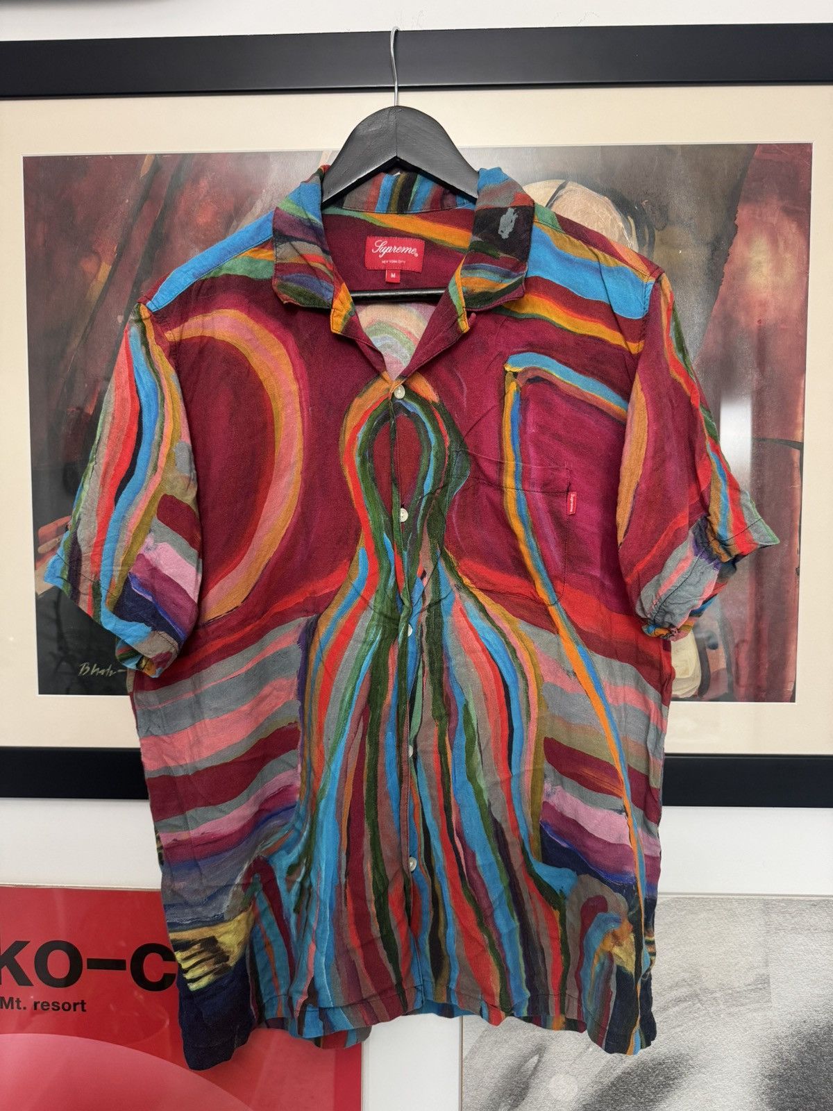 Supreme SS19 Supreme Reaper Button Up Rayon Shirt Josh Smith Rare 