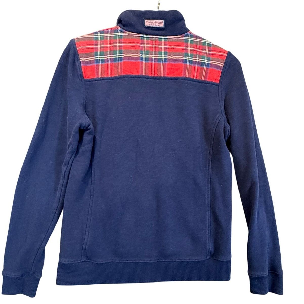 Vineyard Vines Vineyard Vines Jolly Plaid Shep Shirt 1/4 Zip Pullover S Size M / US 6-8 / IT 42-44 - 2 Thumbnail