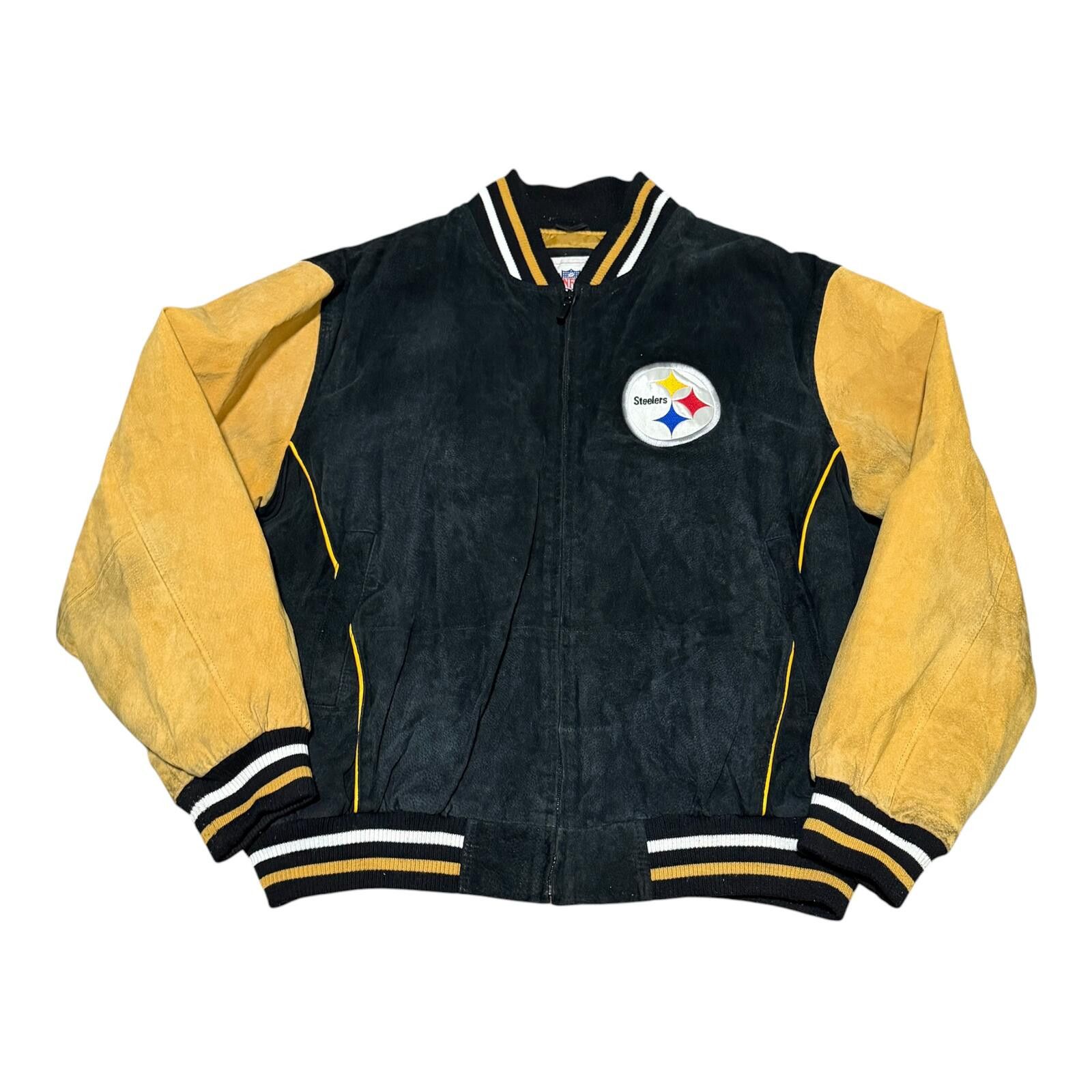 NFL Vintage 00s NFL Pittsburgh Steelers Leather Varsity Jacket Size US XL / EU 56 / 4 - 1 Thumbnail