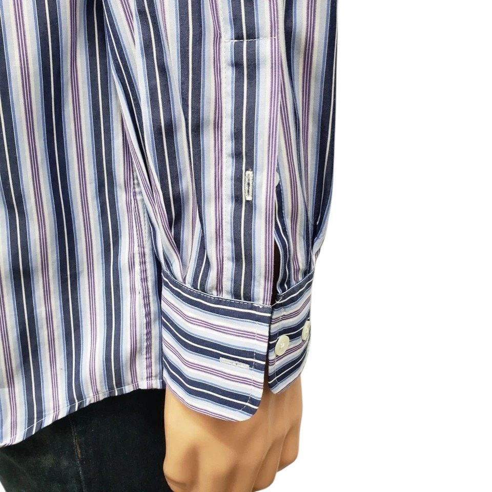 Faconnable Faconnable Shirt Classic Fit Striped Long Sleeve Button Down Size US L / EU 52-54 / 3 - 6 Thumbnail