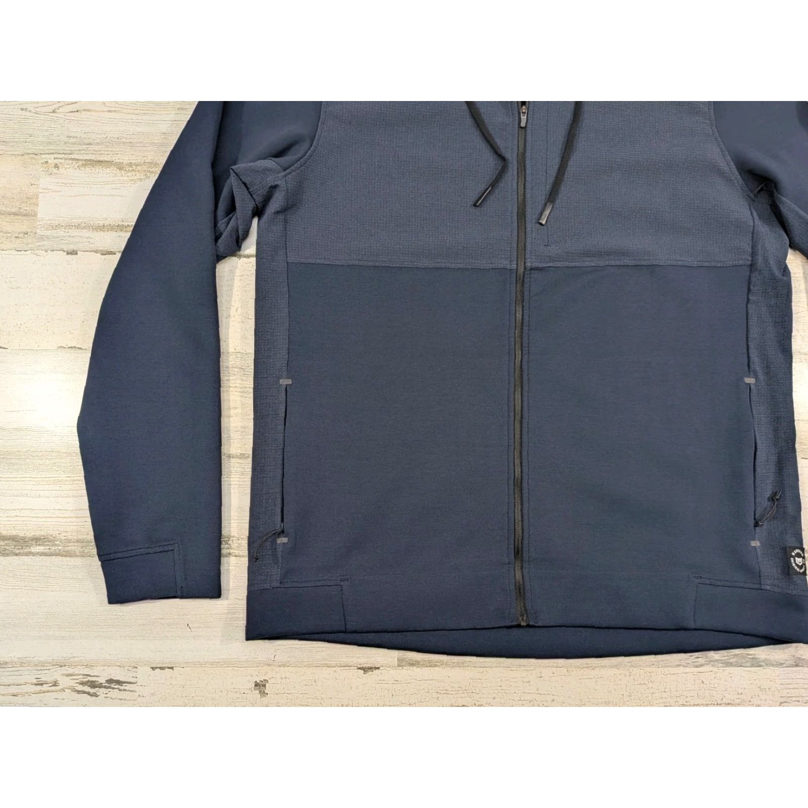 Warroad Hoodie Mens Large Navy Full Zip Performance Stretch Hooded Zip Pockets Logo Winter Fall Sports Outdoor Mens