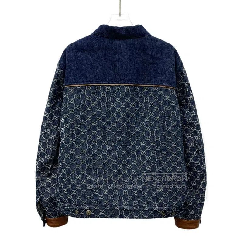 Gucci Gucci Dark blue logo jacquard full-print cotton lapel sing Size US S / EU 44-46 / 1 - 2 Thumbnail