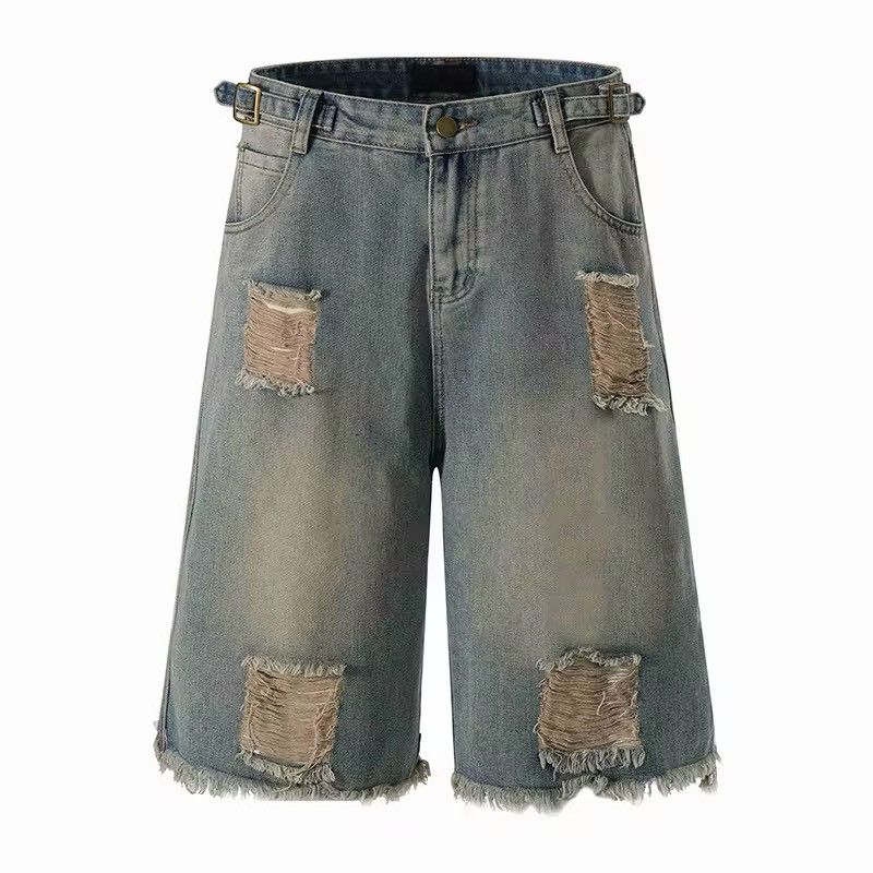 Japanese Brand × Jean Worn-out Washed Men's Denim Shorts Size US 31 - 4 Thumbnail