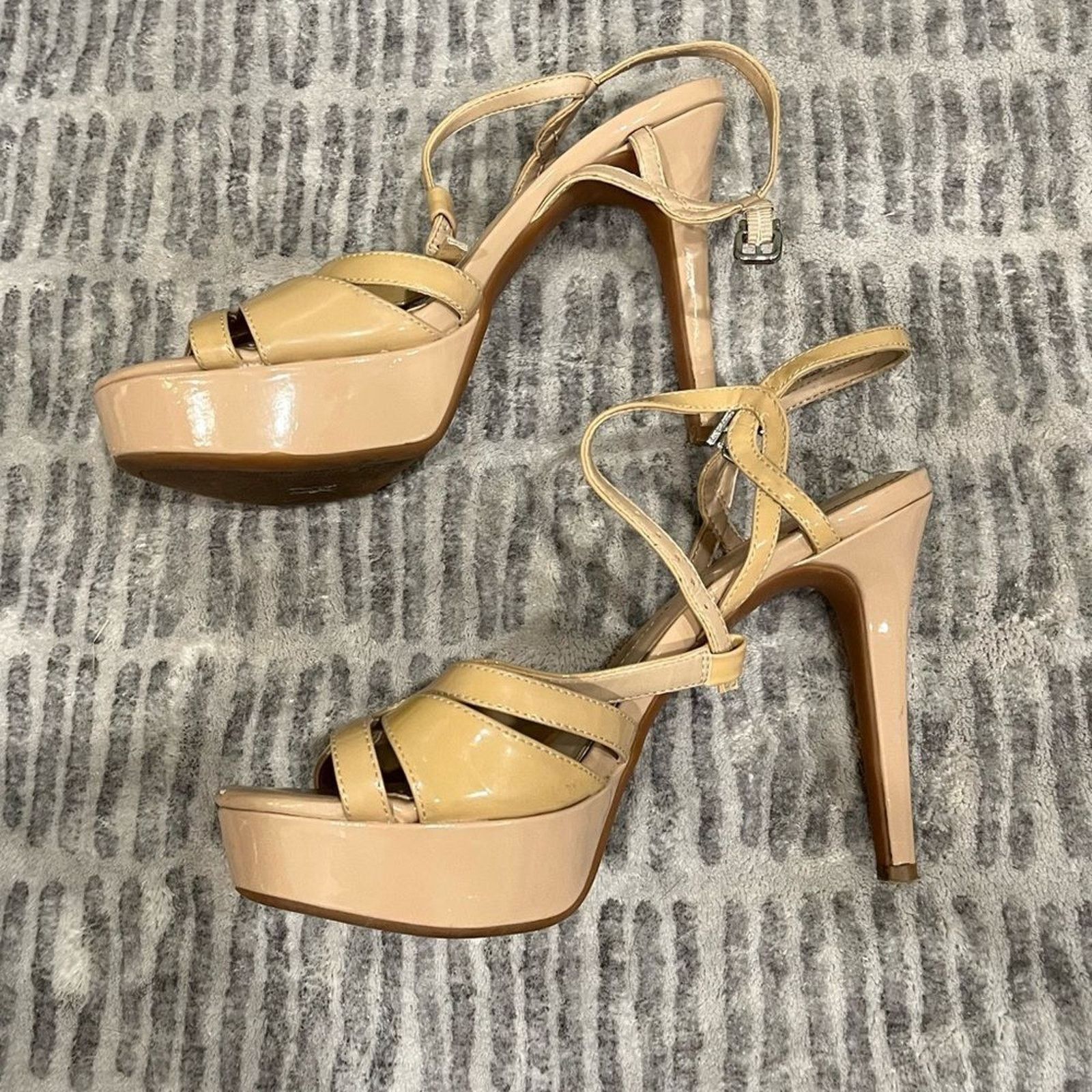 Gianni Valentino Giani Bini Kelli T-Strap Platform High Heel Patent Leather 8 Size US 8 / IT 38 - 6 Thumbnail