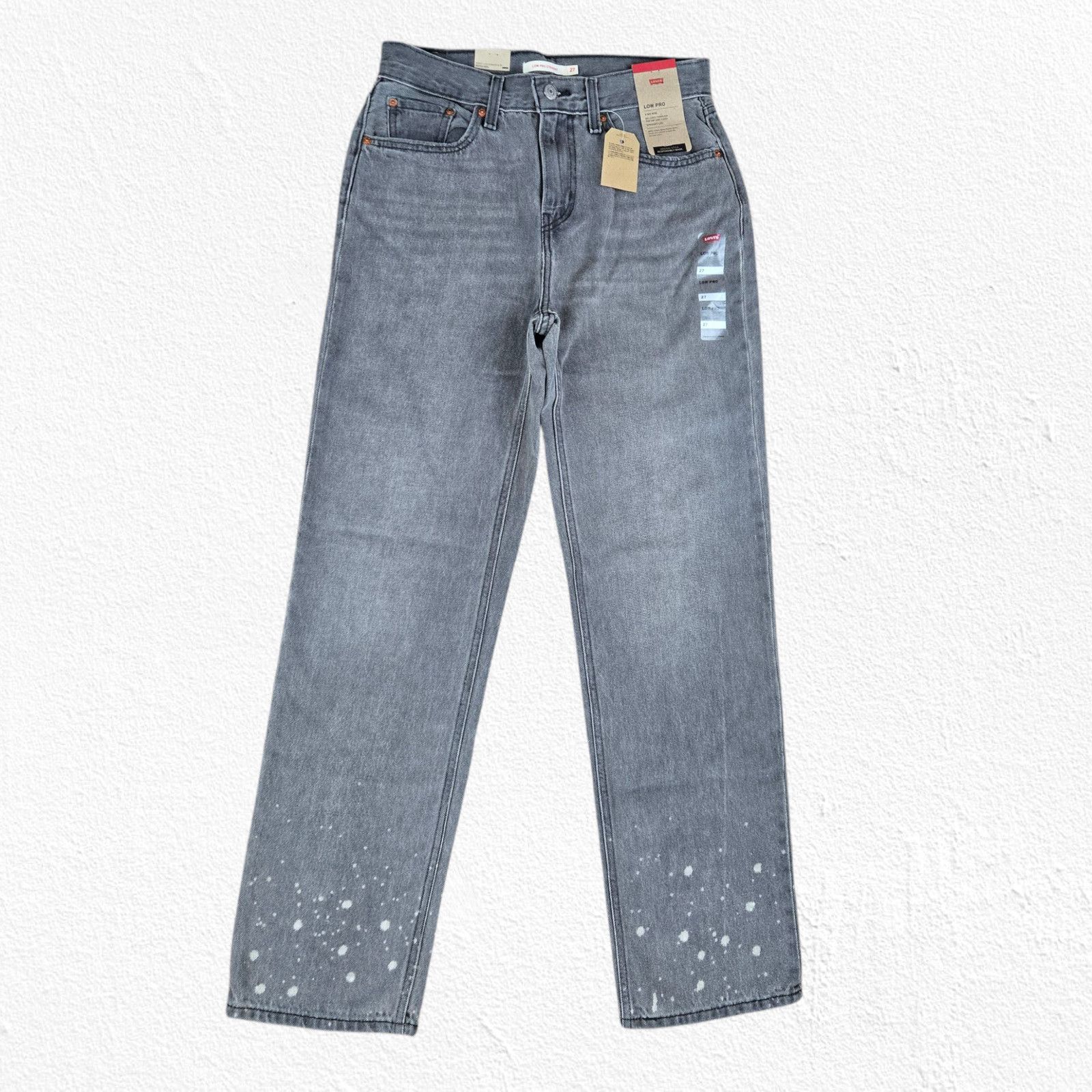 Levi's Levi's Low Pro Grey Happy Accident Mid Rise Jeans Size 27 Size 27" / US 4 / IT 40 - 3 Thumbnail