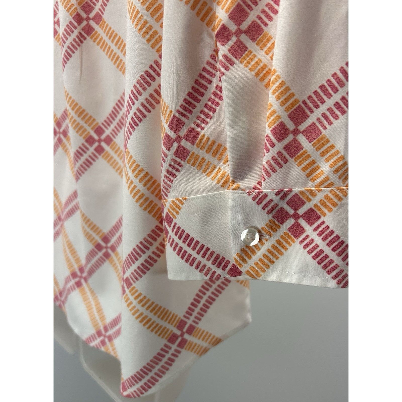 Chicos Chico's Summer White Blouse Pink Orange Sz00 US 0/2 Size XS / US 0-2 / IT 36-38 - 3 Thumbnail