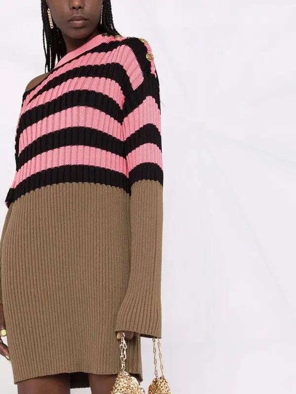 Balmain o1y0525 Mini Dress in Multicolor Size S / US 4 / IT 40 - 3 Thumbnail