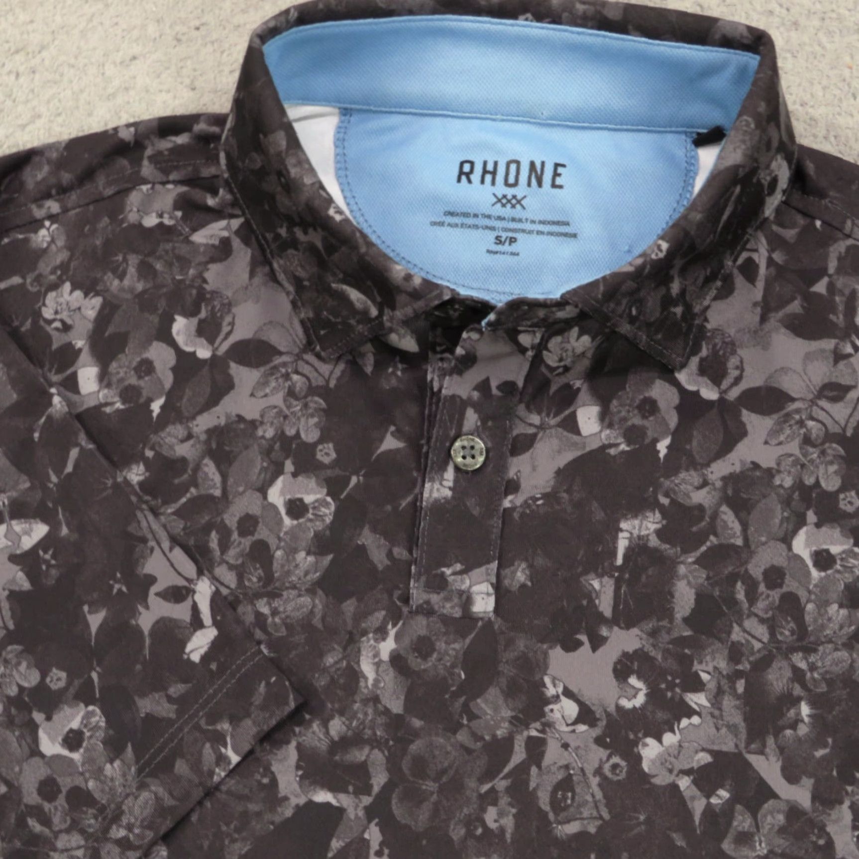 Rhone Rhone Polo Shirt Small Mens Camo Floral Print Performance Golf Stretch Breathable Moisture Wicking Size US S / EU 44-46 / 1 - 2 Thumbnail