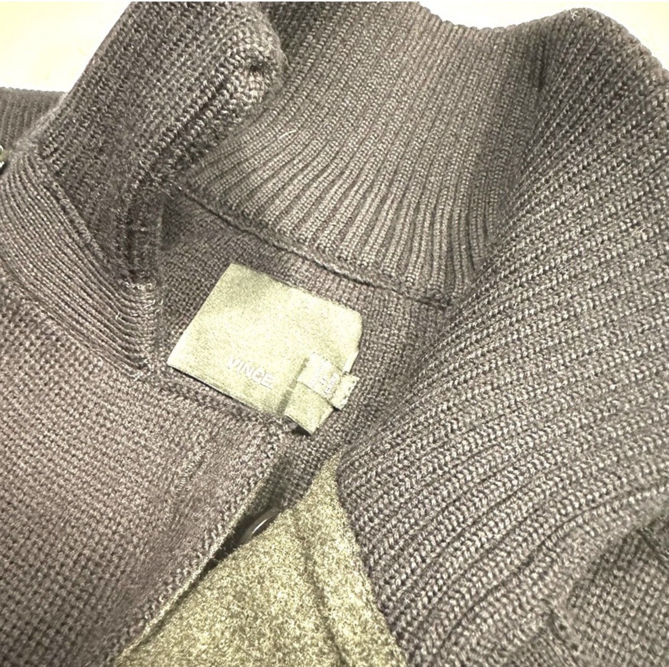Vince Vince Heavy Wool Navy Double-Breasted Sweater-Gray Stripe Size US S / EU 44-46 / 1 - 3 Thumbnail