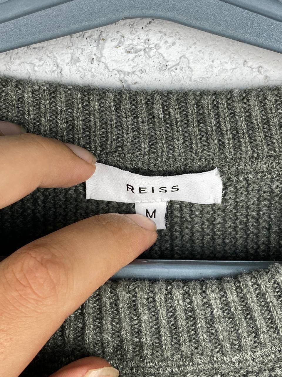 Reiss Reiss Wool Heavy Knitted Light Green Crewneck Sweater Size US M / EU 48-50 / 2 - 2 Thumbnail