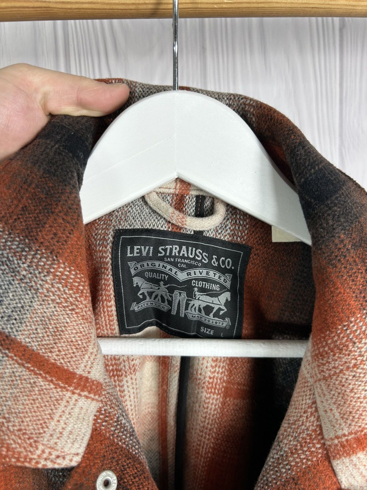 Levi's Levi’s Portola Chore Coat Wool Blend Plaid Flannel Snap Size US L / EU 52-54 / 3 - 8 Thumbnail