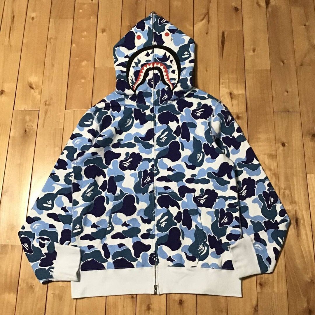 Bape BAPE ABC camo Blue shark full zip hoodie a bathing ape PONR Size US L / EU 52-54 / 3 - 1 Thumbnail