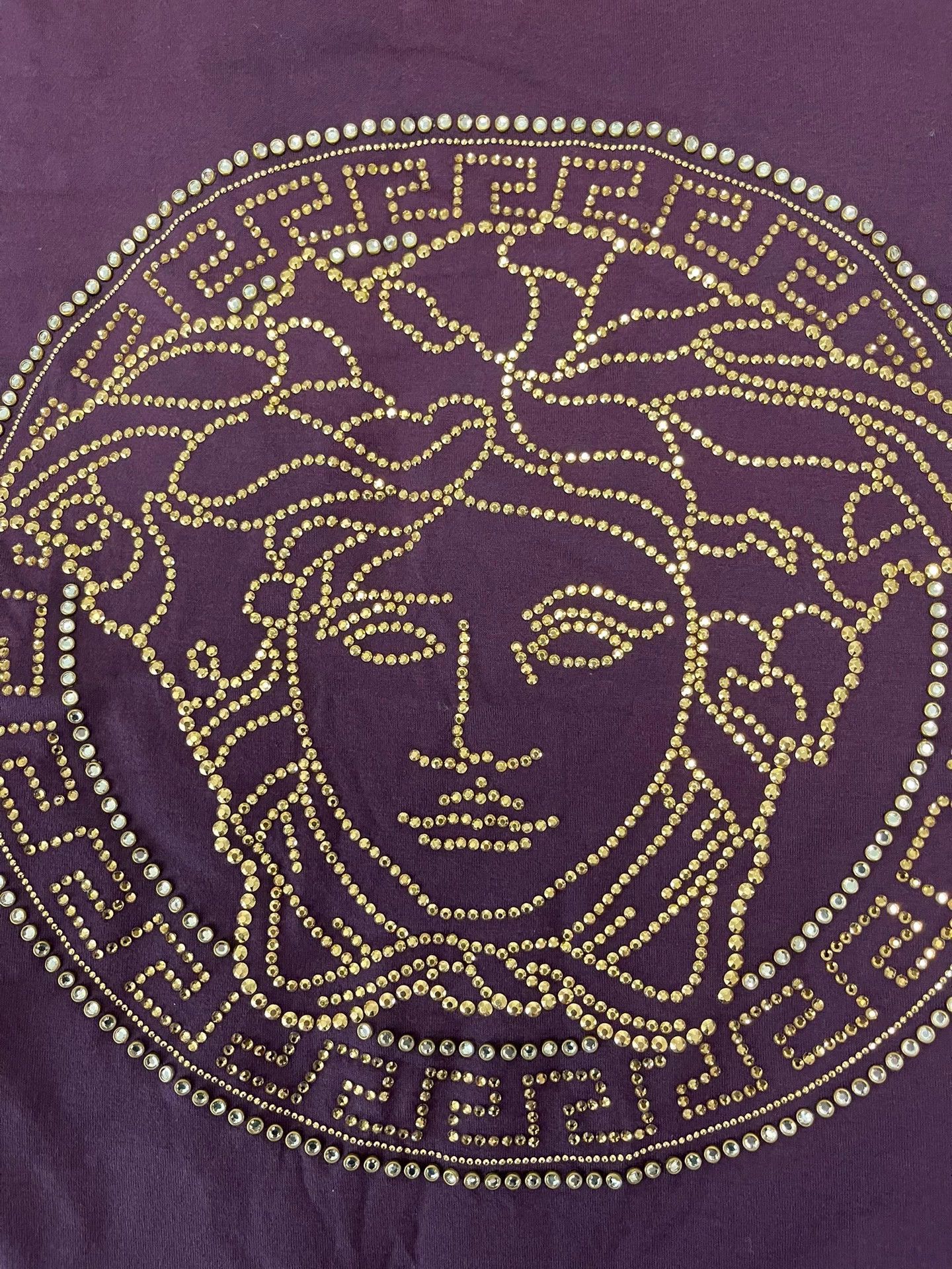 Versace Versace Classic T-shirt L Sparkle Crystals Big Logo Size L / US 10 / IT 46 - 2 Thumbnail