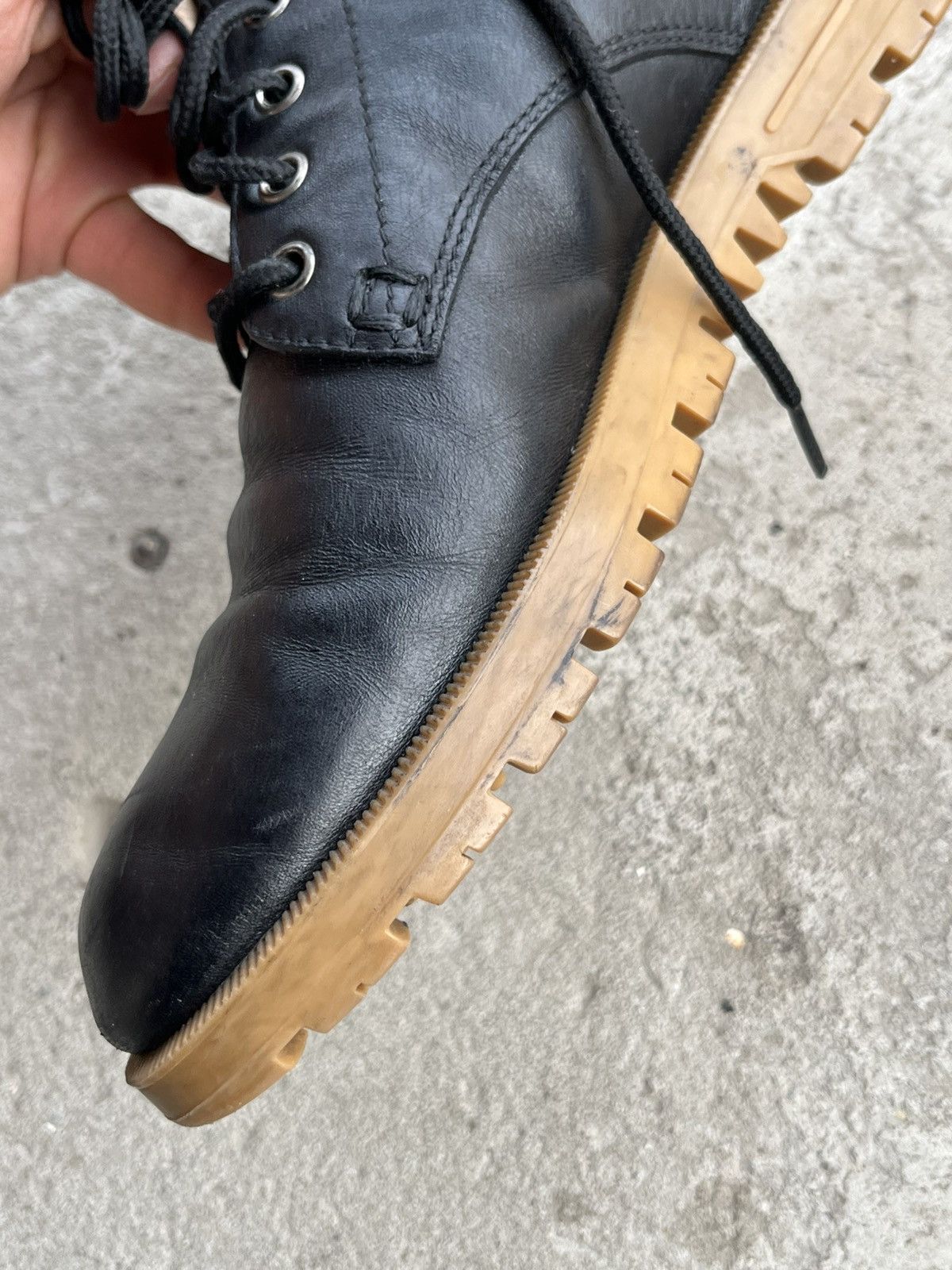 Gucci Gucci Monogram Leather Lace Up High-Top Boots Shoes Size US 6 / EU 39 - 13 Thumbnail