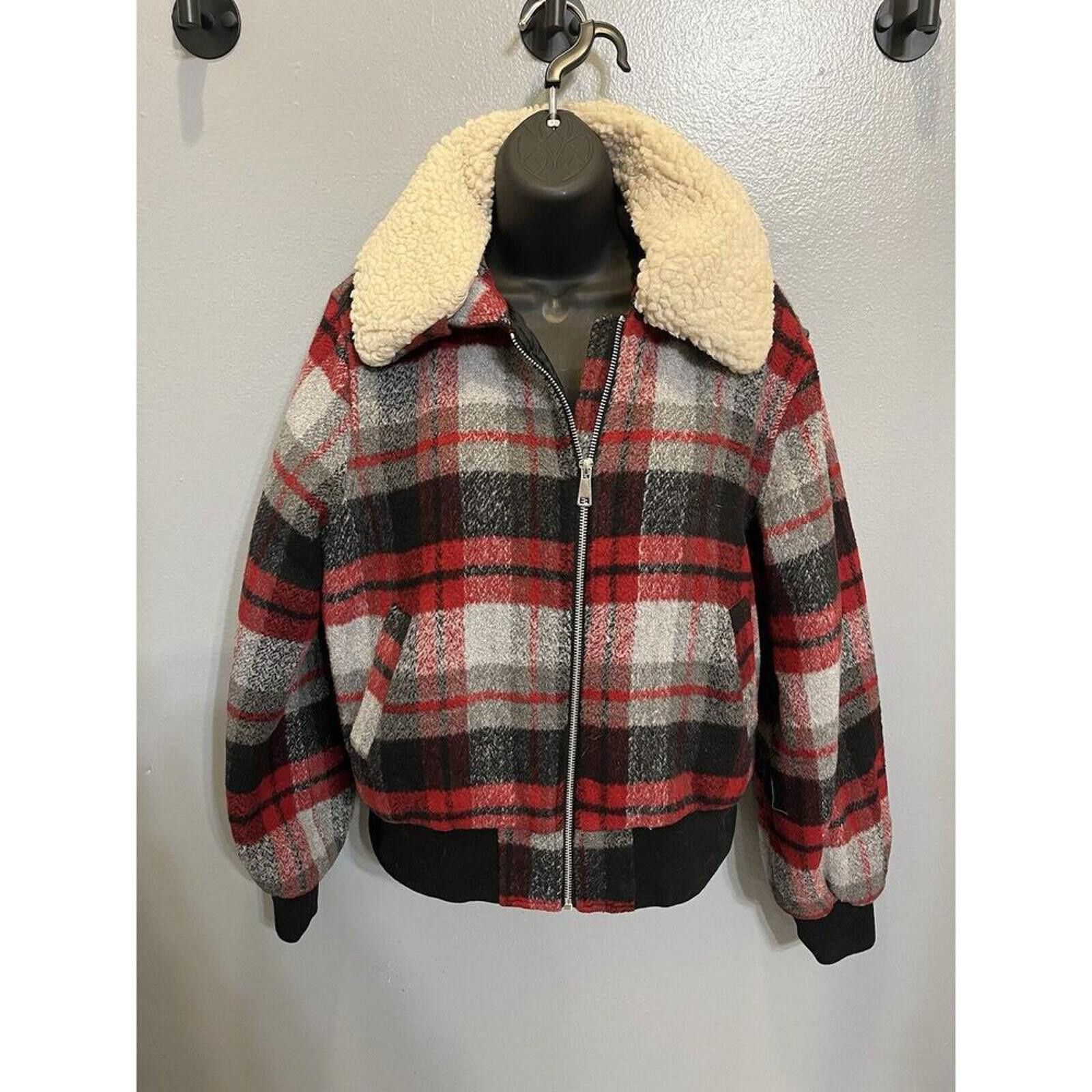 Other Cozy Plaid Sherpa Collar Jacket for Women Size S / US 4 / IT 40 - 2 Thumbnail