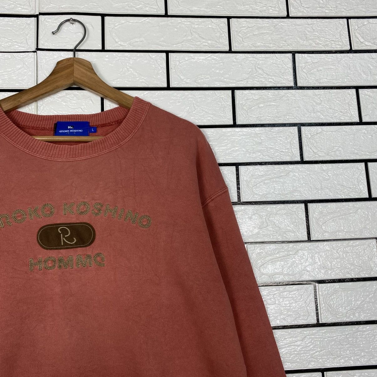 Japanese Brand Vintage Sweatshirt Hiroko Koshino Homme Big Logo Size US L / EU 52-54 / 3 - 7 Thumbnail