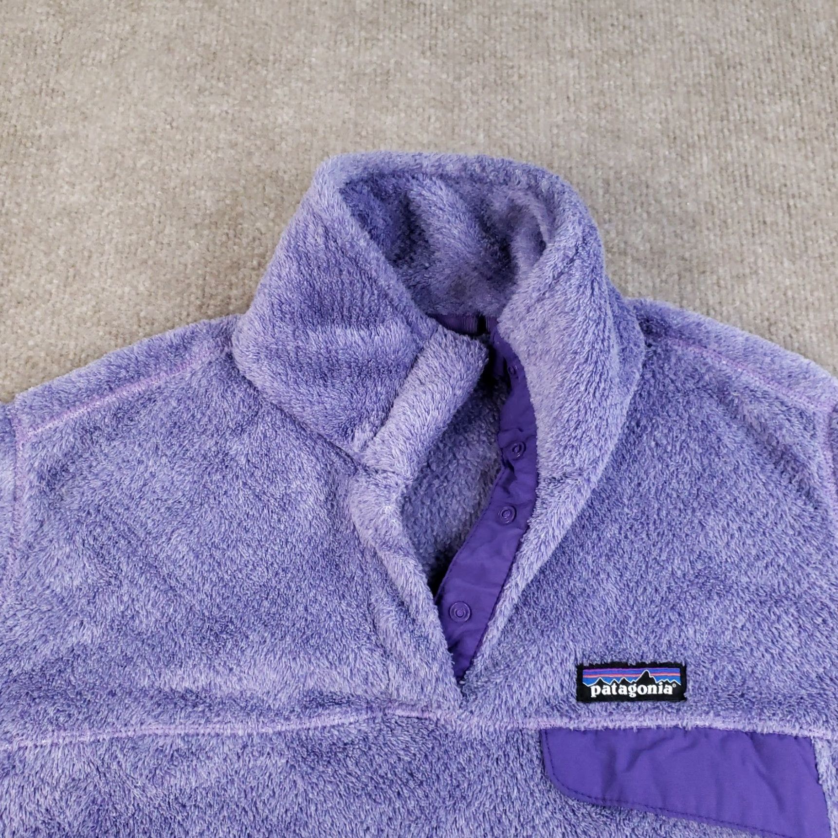 Patagonia Patagonia Sweater Womens Medium Purple Pullover Fleece Pockets 1/4 Zip Mock Neck Casual Outdoor Ski Size M / US 6-8 / IT 42-44 - 7 Thumbnail