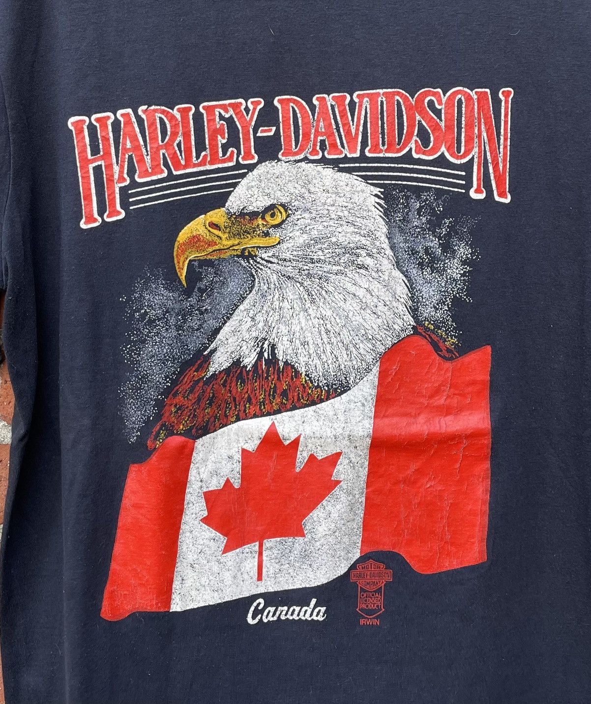 Harley Davidson Vtg 80s Harley Davidson Single Bald Eagle Niagara Fall Shirt Size US XXL / EU 58 / 5 - 3 Thumbnail