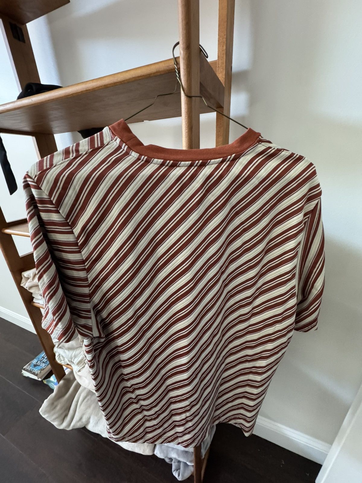 CMMN SWDN Orange White Striped Tee Size US L / EU 52-54 / 3 - 3 Thumbnail