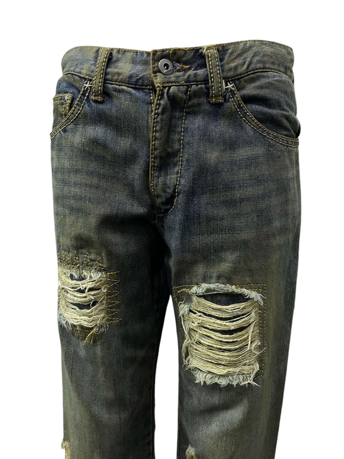 Hysteric Glamour × Japanese Brand × No Future No Future Japanese Punk Mud Wash Distressed Jeans Size US 29 - 6 Thumbnail