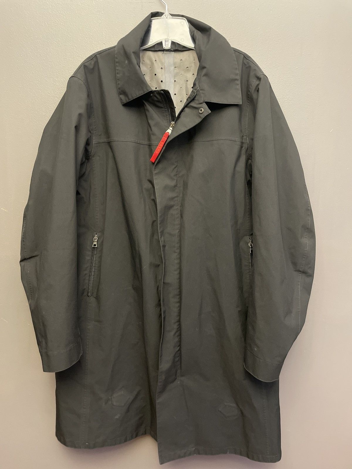 image of Prada Gore Tex Vintage Raincoat in Black, Men's (Size XL)