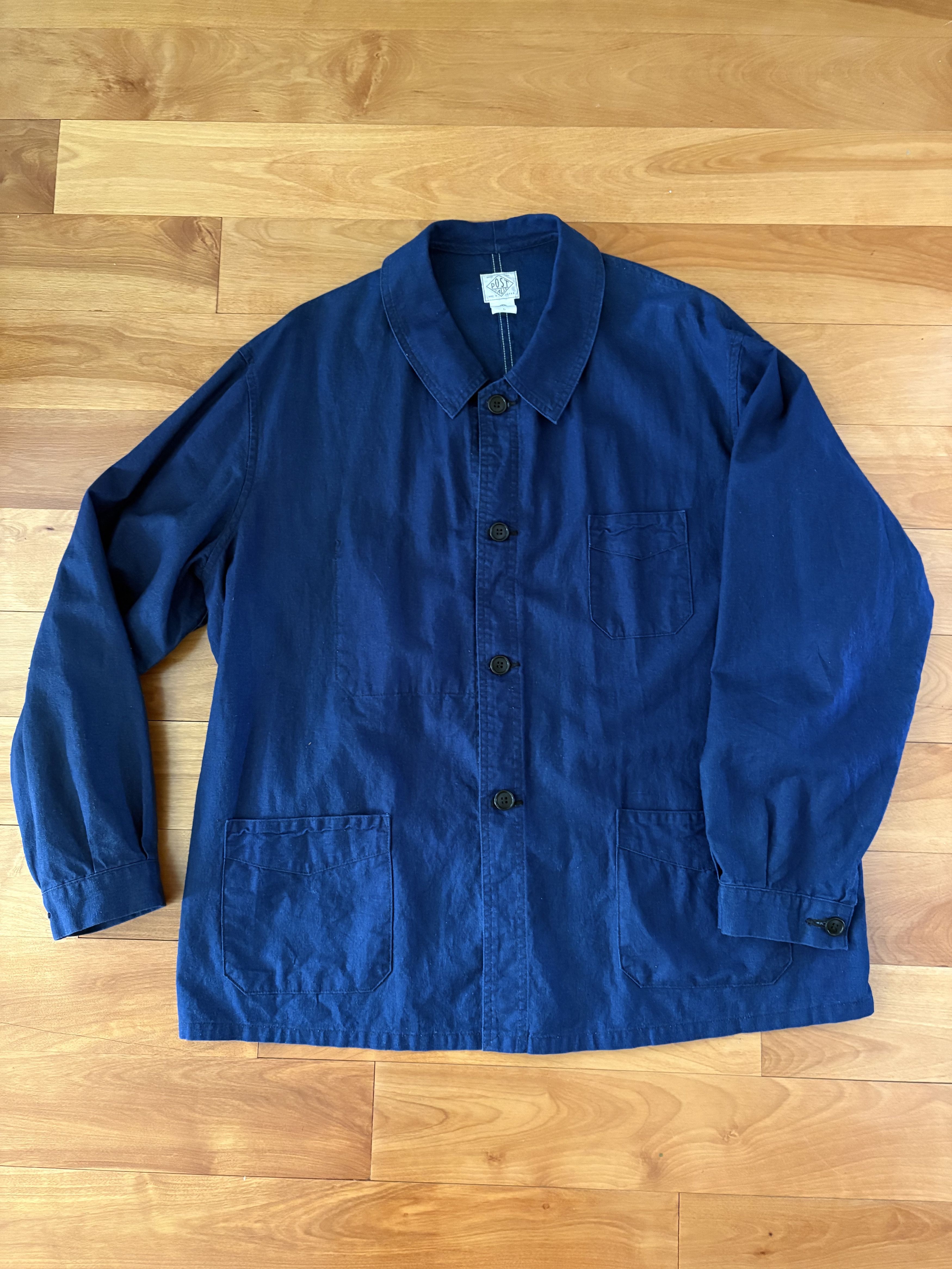 Post Overalls POS-Travail : cotton/linen sheeting indigo Sale price Size US L / EU 52-54 / 3 - 1 Thumbnail