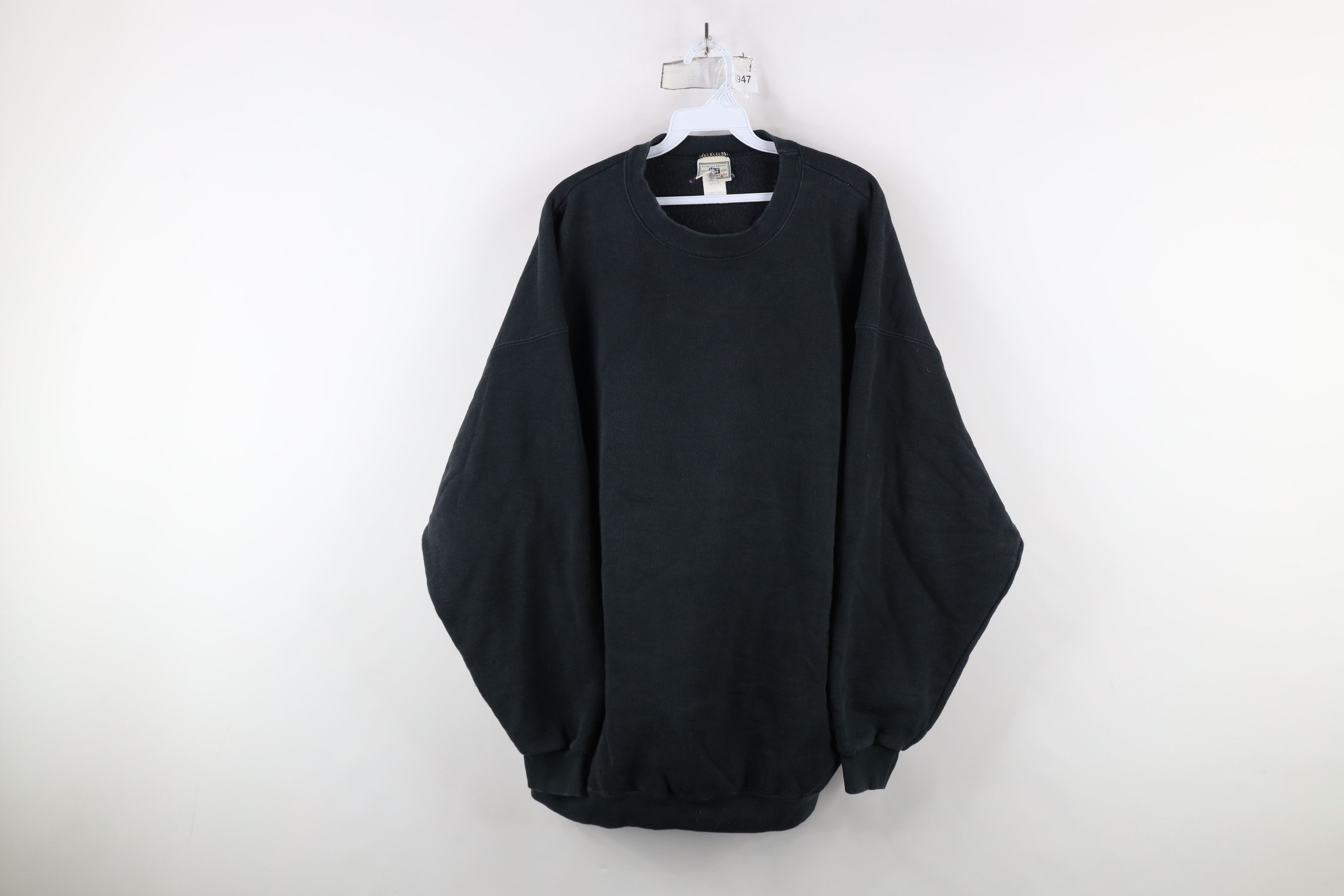 Vintage Vintage 90s Streetwear Heavy Crewneck Sweatshirt Black USA Size US XXL / EU 58 / 5 - 1 Thumbnail