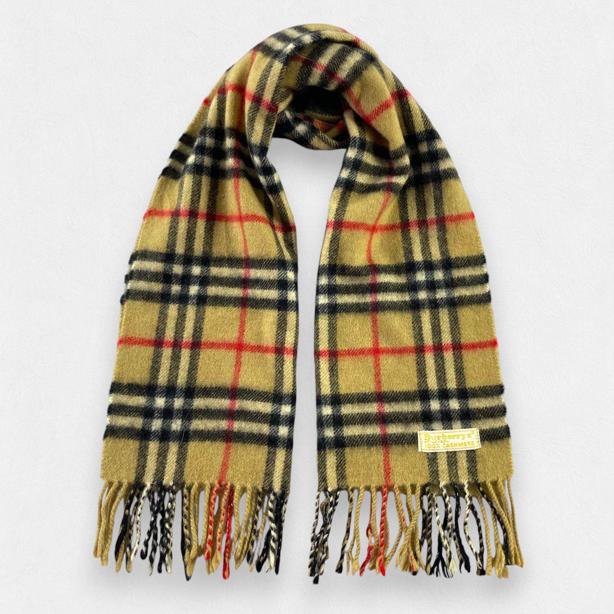 Burberry × Vintage Burberry Scarf Nova Check Neck Wrap Cashmere Muffler Size ONE SIZE - 1 Thumbnail