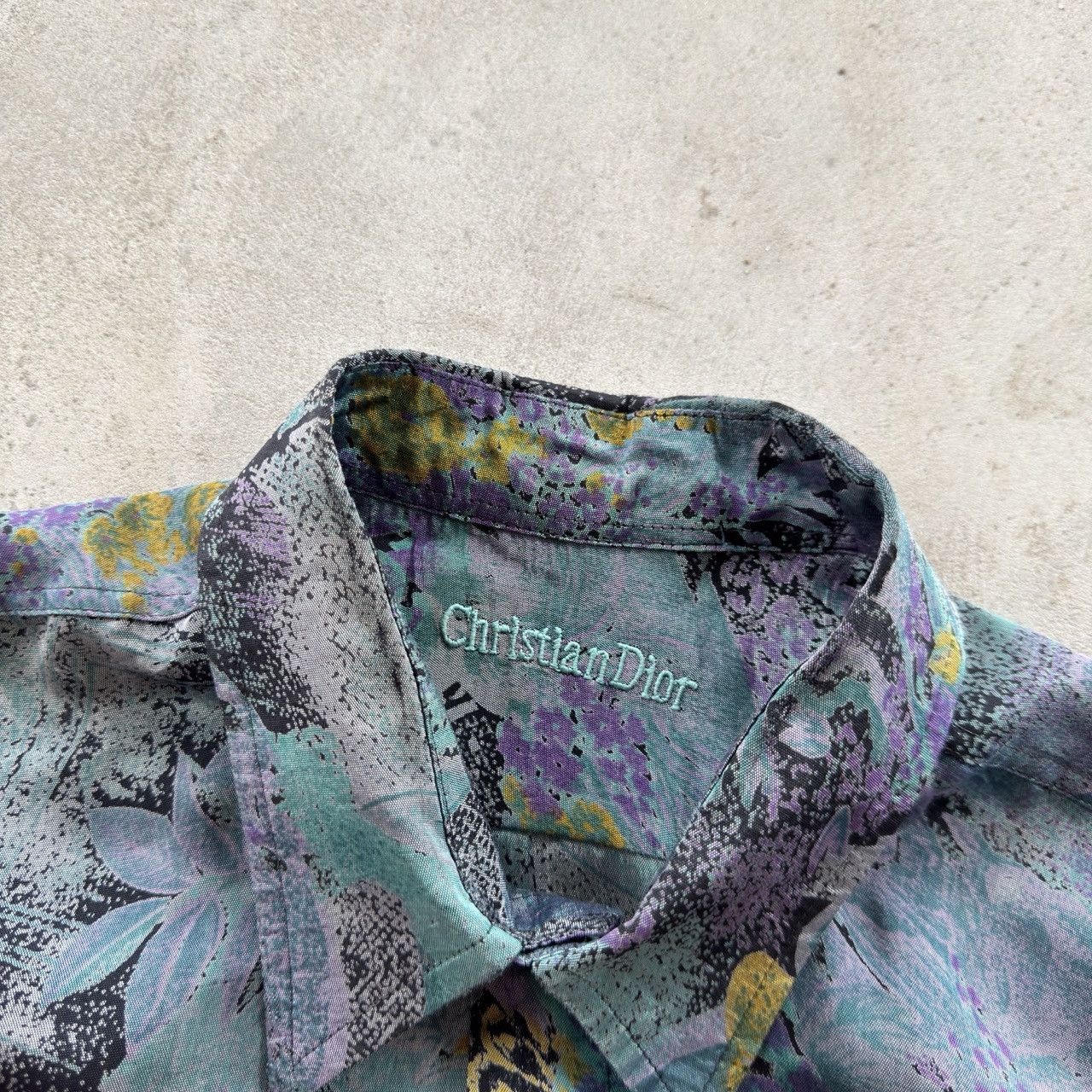 Christian Dior Monsieur Vintage Christian Dior Abstract Floral Print Shirt Luxury Size US XL / EU 56 / 4 - 7 Thumbnail
