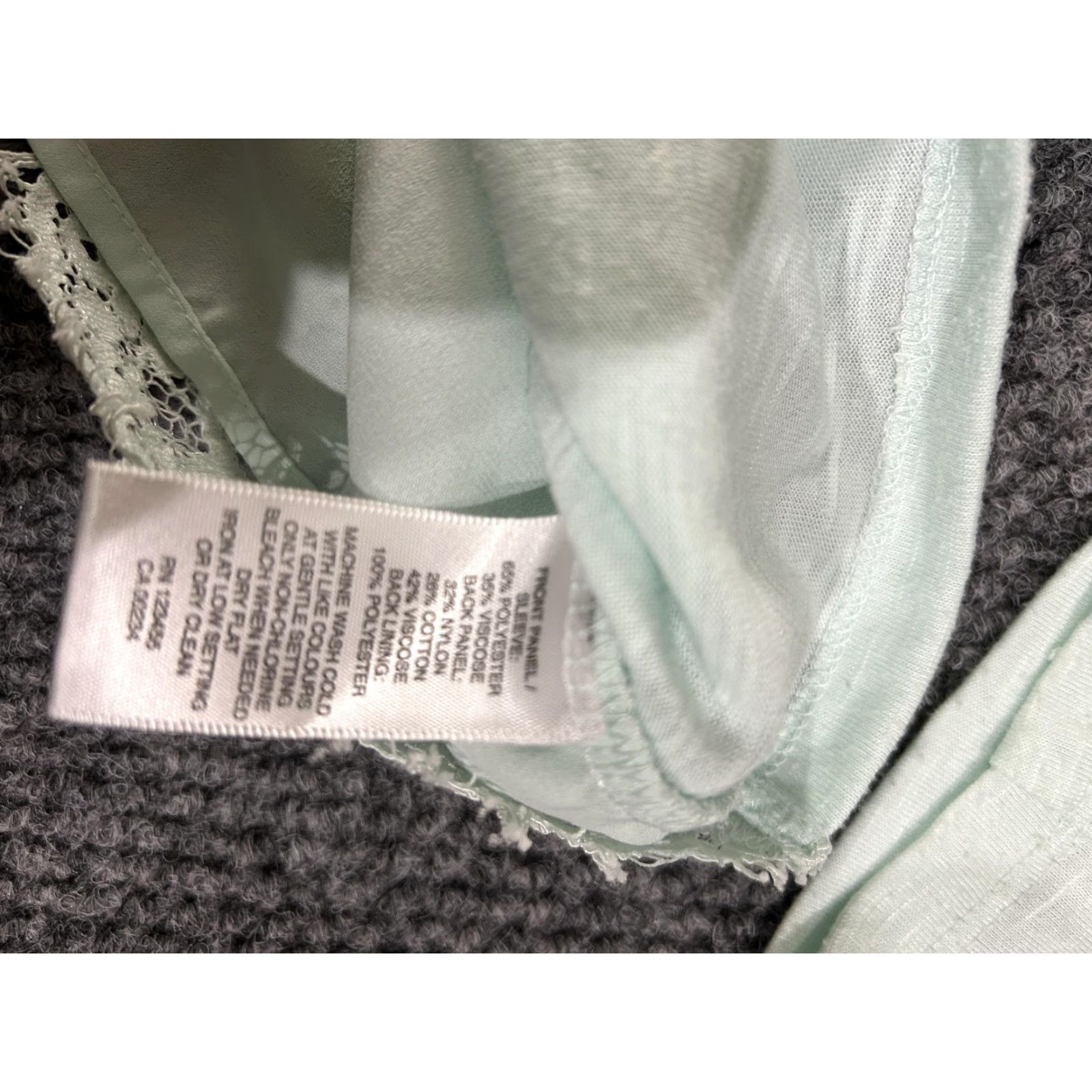 Lord & Taylor LORD & TAYLOR Shirt Womens Large Mint Green Lace Back Long Sleeve Blouse Size L / US 10 / IT 46 - 5 Thumbnail
