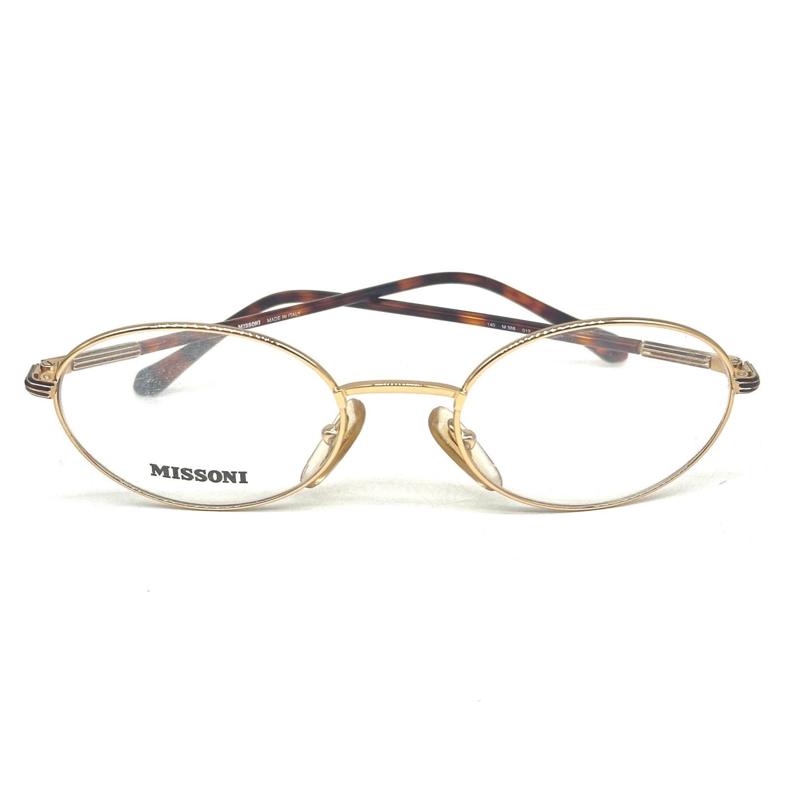 Missoni Missoni M388 oval golden metal frames w tortoise temples NOS Size ONE SIZE - 3 Thumbnail