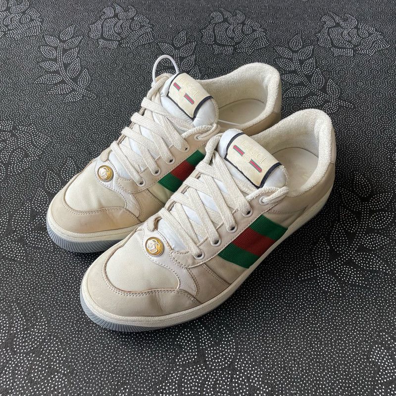 Gucci Gucci Screener Fashion Low-Top Sneakers for Men - Size US 8 / EU 41 - 1 Thumbnail