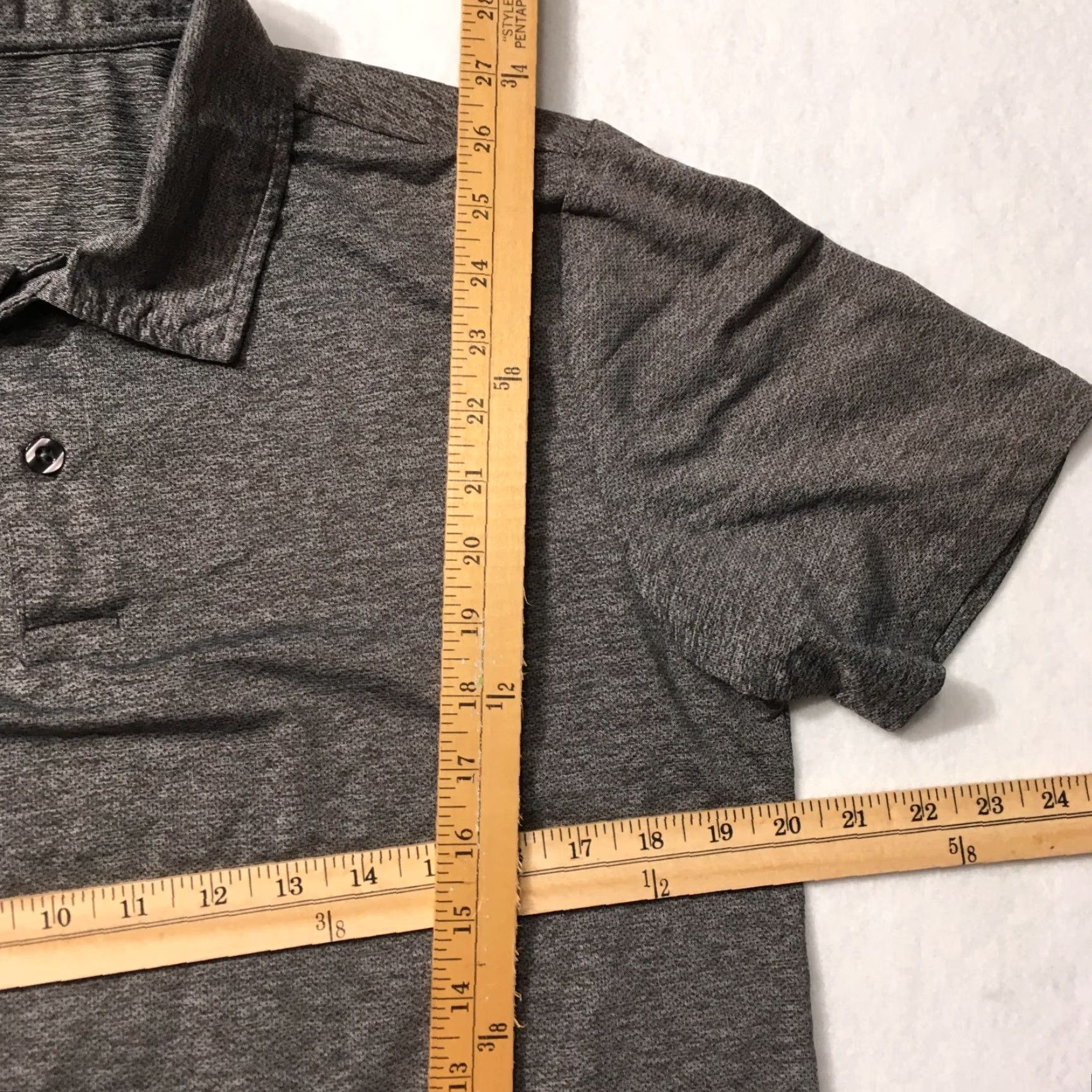 Vintage Polo Shirt Mens M Gray Evolution Golf Performance Stretch Heathered Shirt Mens M Gray Evolution Golf Performance Stretch Heathered Size US M / EU 48-50 / 2 - 3 Thumbnail