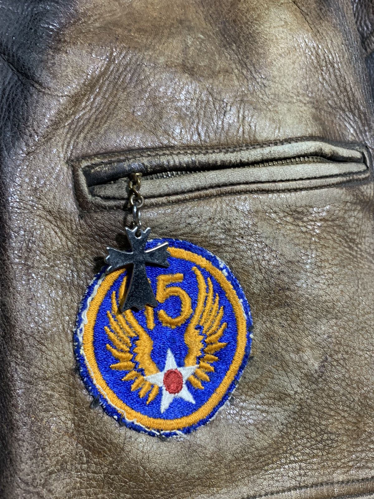 Vintage 🔥VTG SHEEPSKIN LEATHER JACKETS ARMY FLIGHT Size US S / EU 44-46 / 1 - 8 Thumbnail