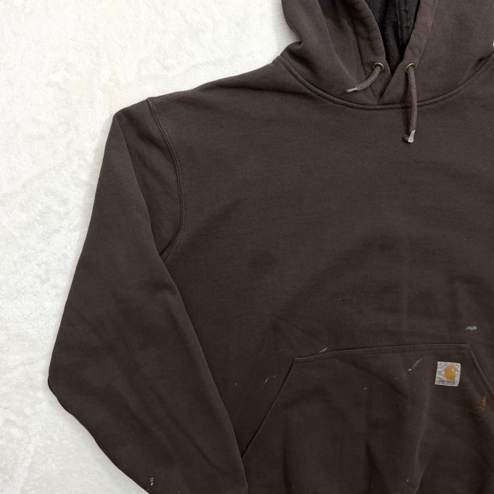 Carhartt Carhartt Hoodie Mens XL Brown Fleece Pullover Workwear Reg Fit Knit Sweatshirt Logo Pockets Size US XL / EU 56 / 4 - 5 Thumbnail