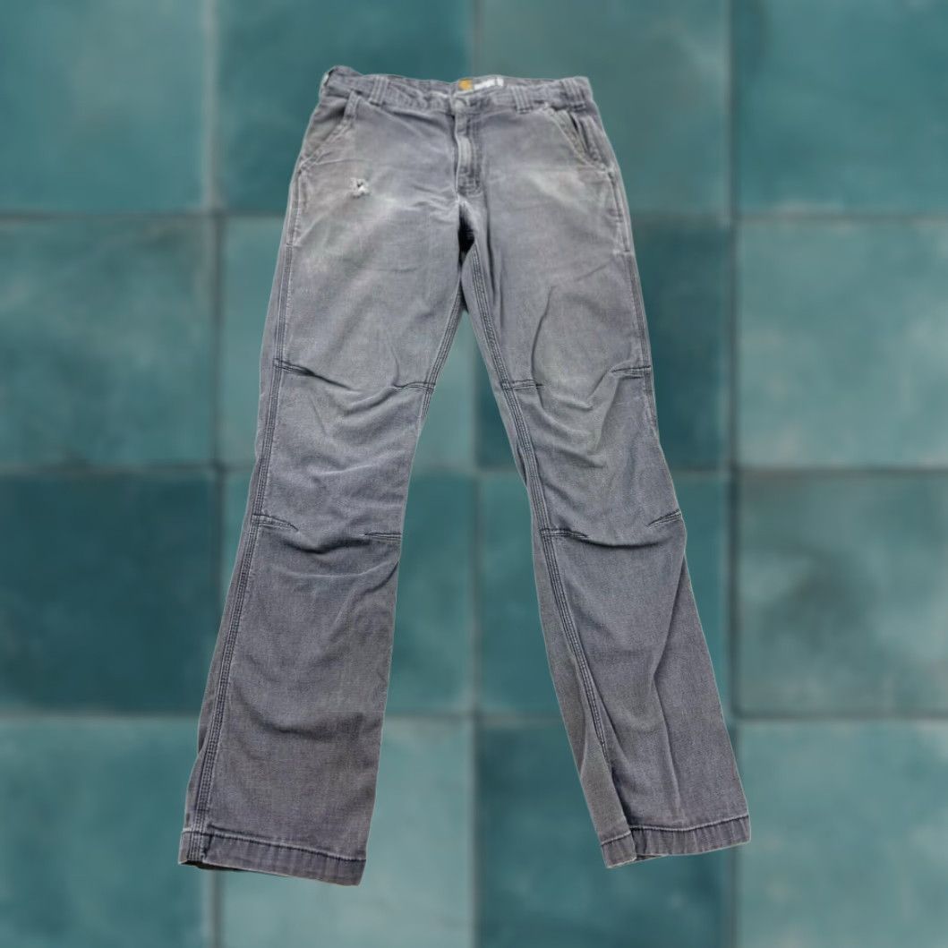 Carhartt VINTAGE Carhartt Carpenter Pants Men's 32x30 Gray Canvas Straight Fit Workwear Size US 32 / EU 48 - 1 Thumbnail