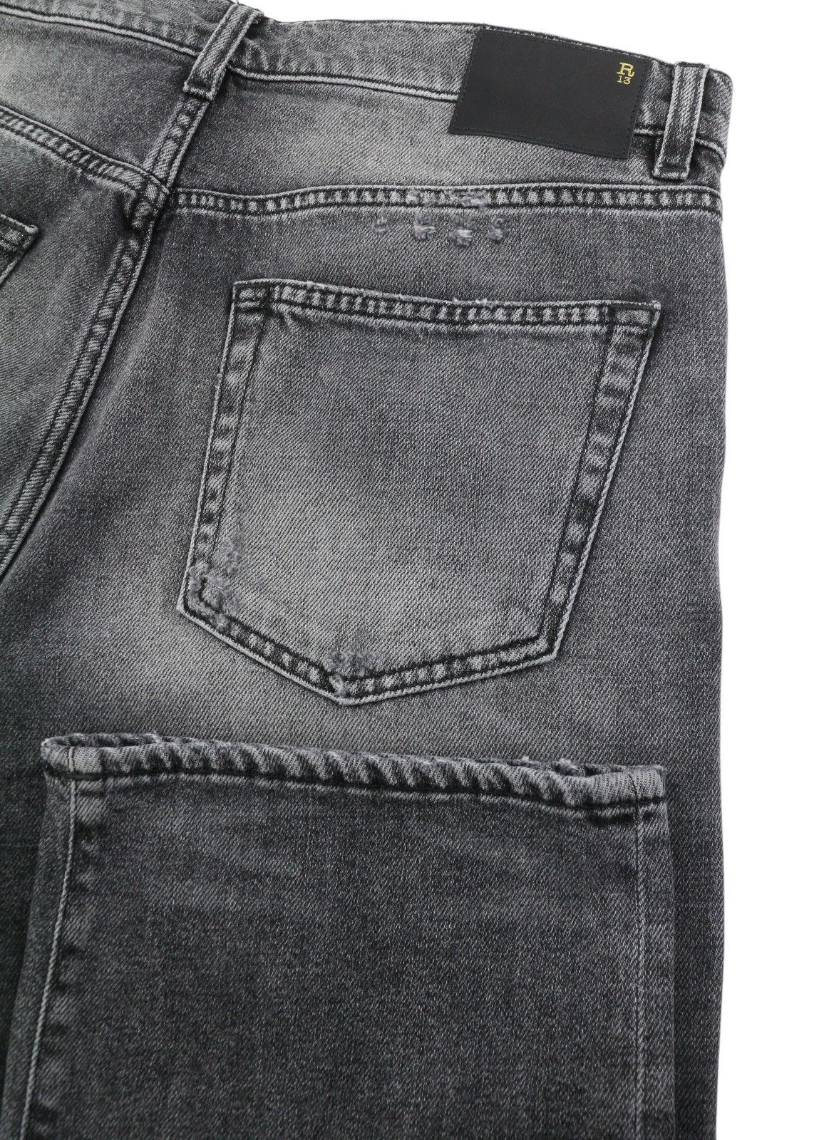 R13 BOYFRIEND 30 Vintage Grey Distress 88268 Size 30" / US 8 / IT 44 - 6 Thumbnail