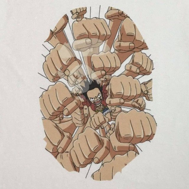 Bape BAPE × One Piece Luffy Gatling T-shirt a bathing ape Size US M / EU 48-50 / 2 - 2 Thumbnail