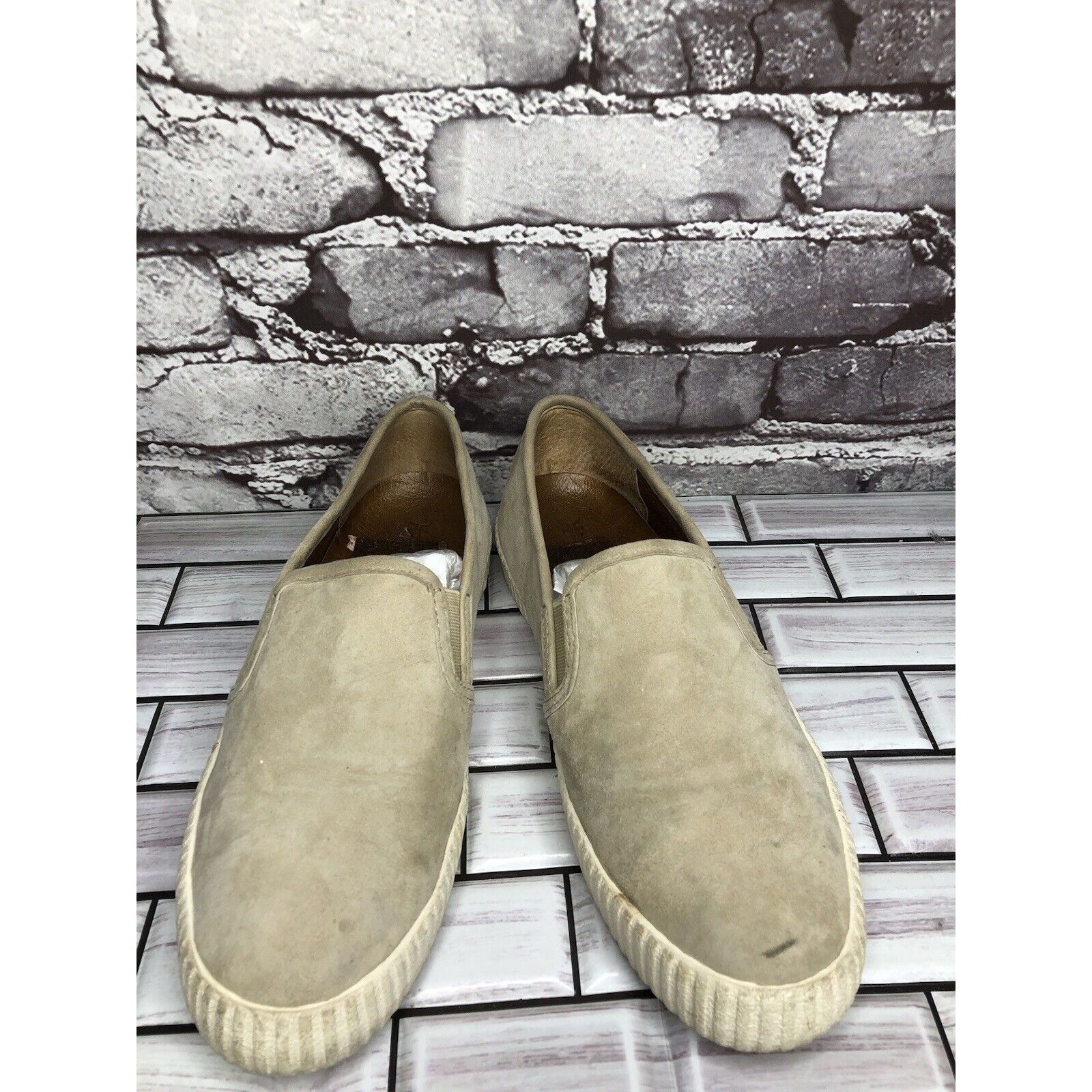 Frye Frye Faw Beige Suede Leather Slip On Casual Comfort Shoes Wo Size US 8.5 / IT 38.5 - 14 Thumbnail