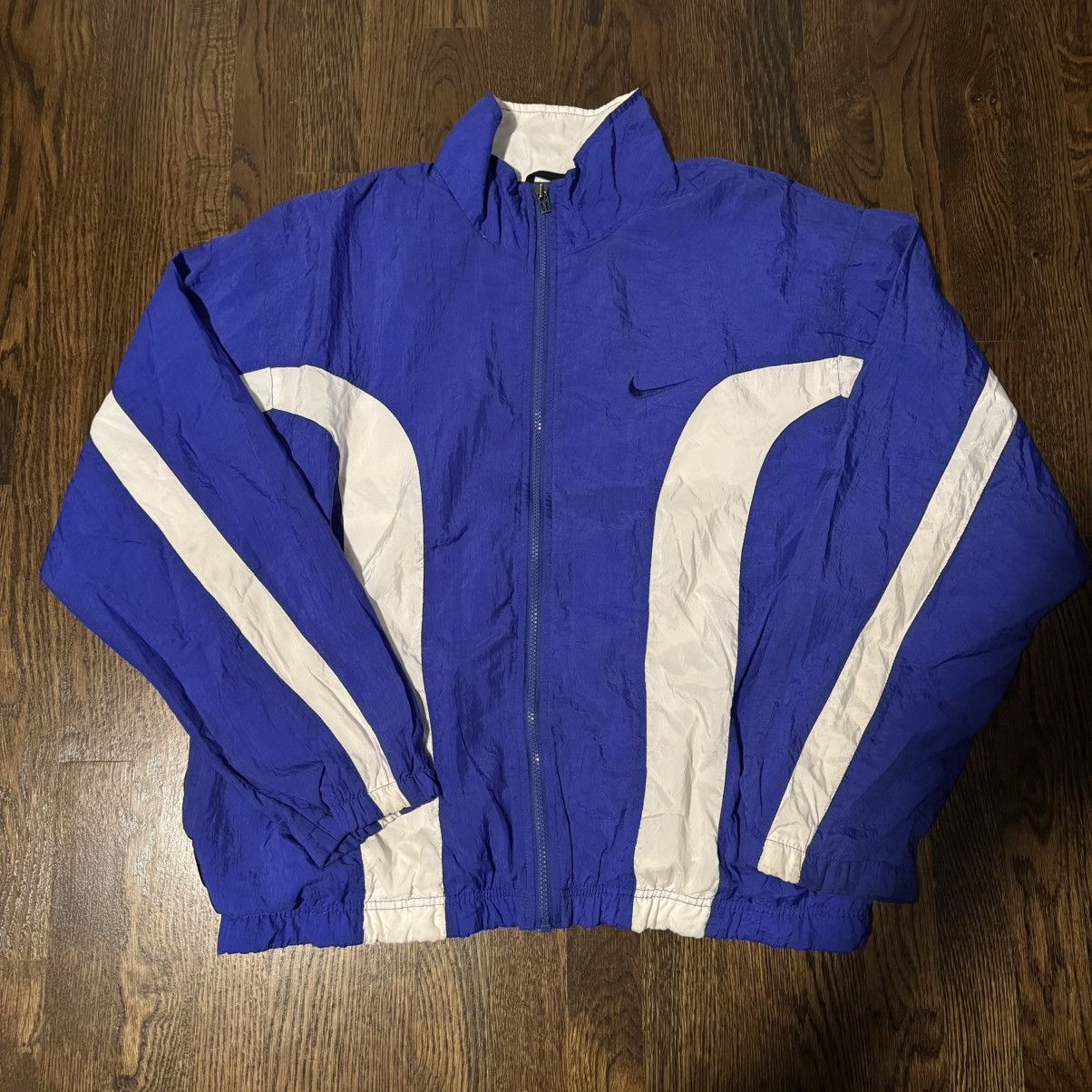 Nike Vintage Nike Blue/White Track Jacket Size US M / EU 48-50 / 2 - 1 Thumbnail