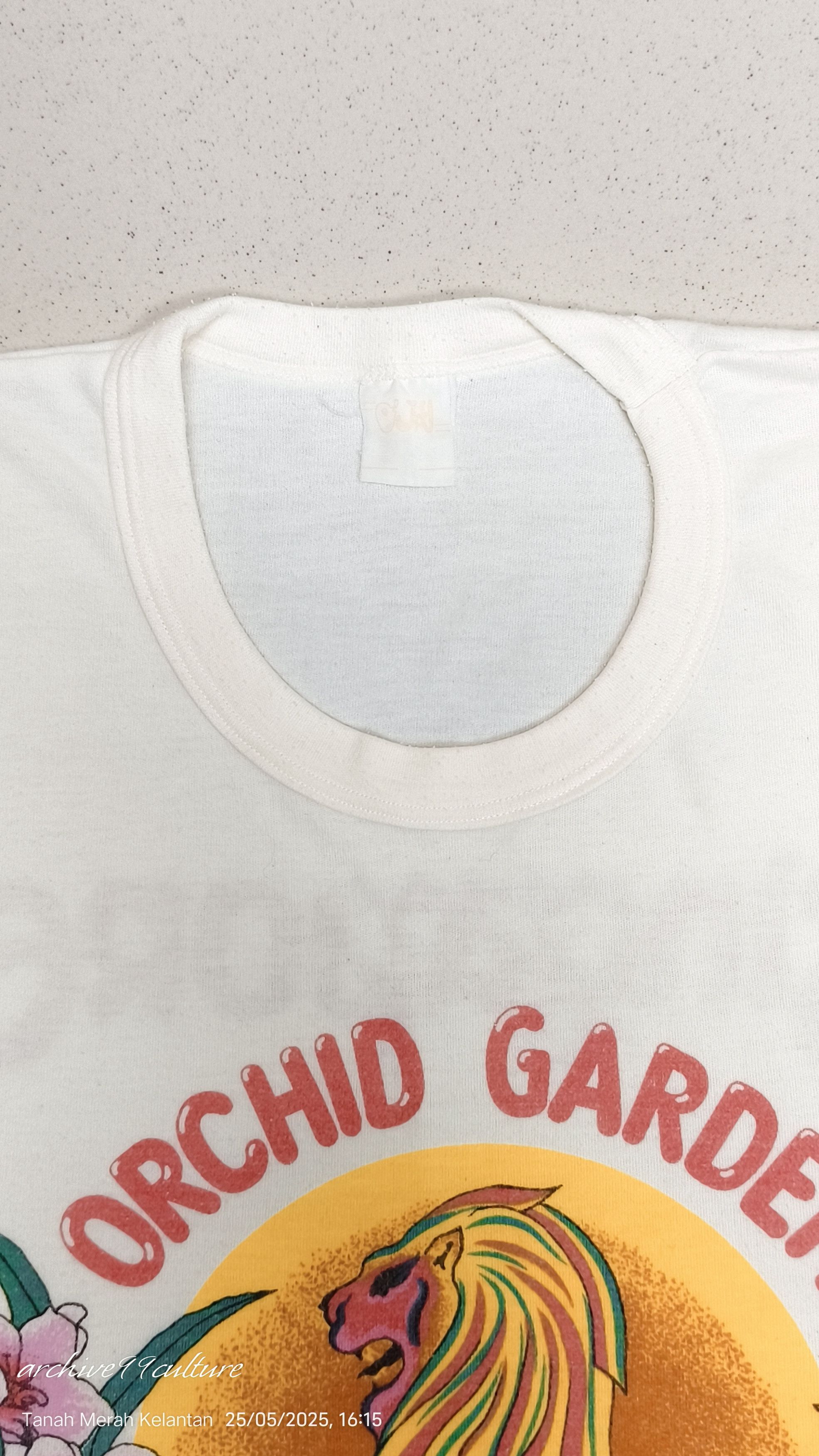 Vintage 80's ORCHID GARDEN SINGAPORE single stitch 50/50 Tourism's Size US S / EU 44-46 / 1 - 6 Thumbnail