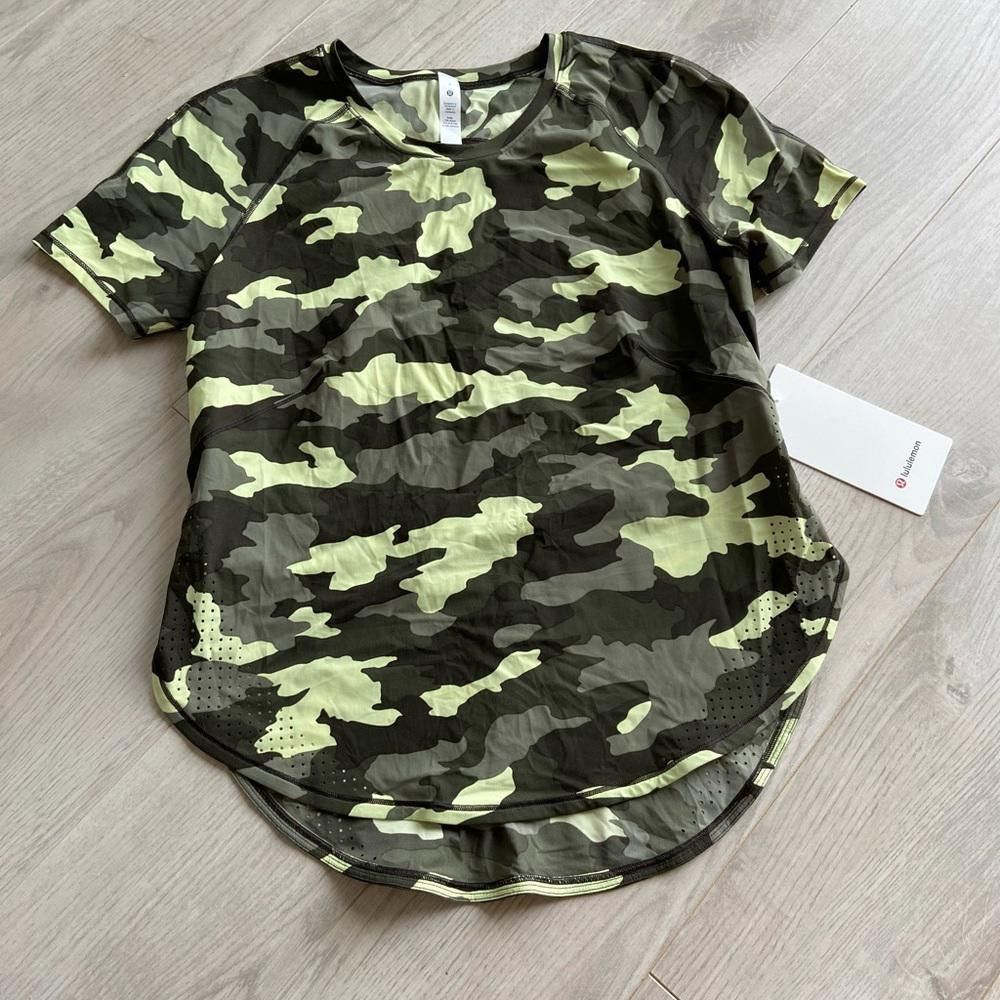 Lululemon Lululemon Green Camo UVP Run Athletic Short Sleeve Shirt Size S / US 4 / IT 40 - 3 Thumbnail