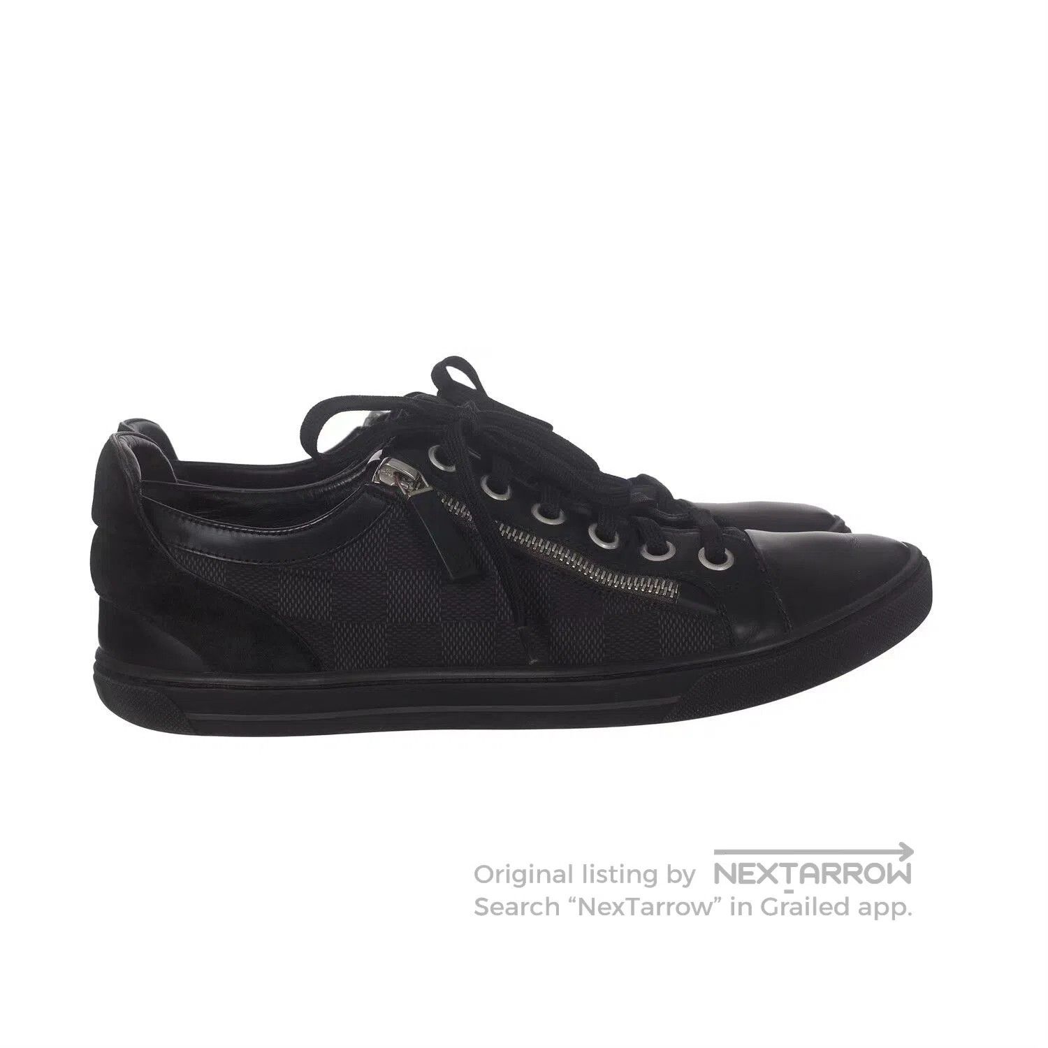 Louis Vuitton Louis Vuitton Black Damier Zip Sneakers 41. Size US 8 / EU 41 - 3 Thumbnail