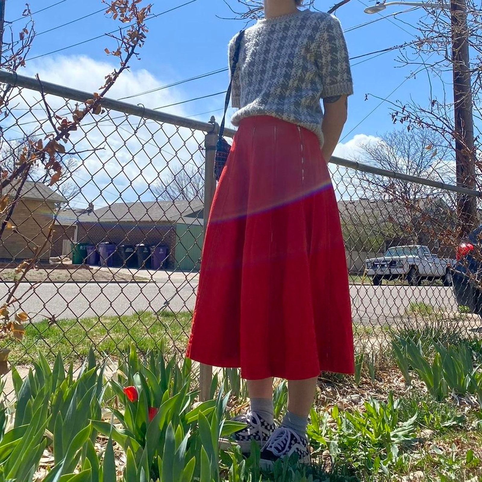 Other Vintage By Petti Red with white details gorgeous skirt 24" Size 24" / US 00 / IT 34 - 3 Thumbnail