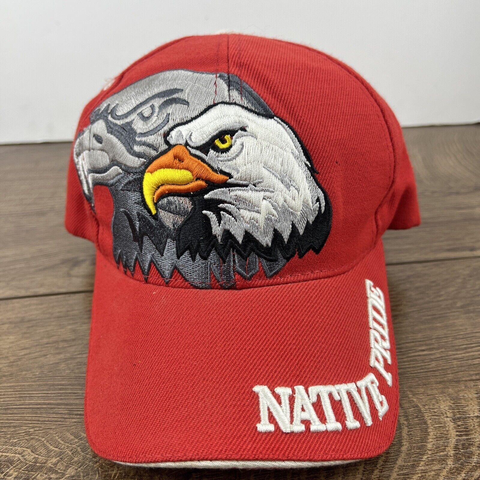 Other Native Pride Hat Bald Eagle Red Hat Adjustable Adult Size Ha Size ONE SIZE - 4 Thumbnail