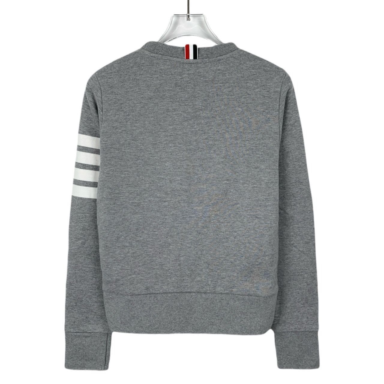 Thom Browne Thom Browne Classic 4-Bar Gray Cotton Crewneck Sweatshirt (S Size M / US 6-8 / IT 42-44 - 9 Thumbnail