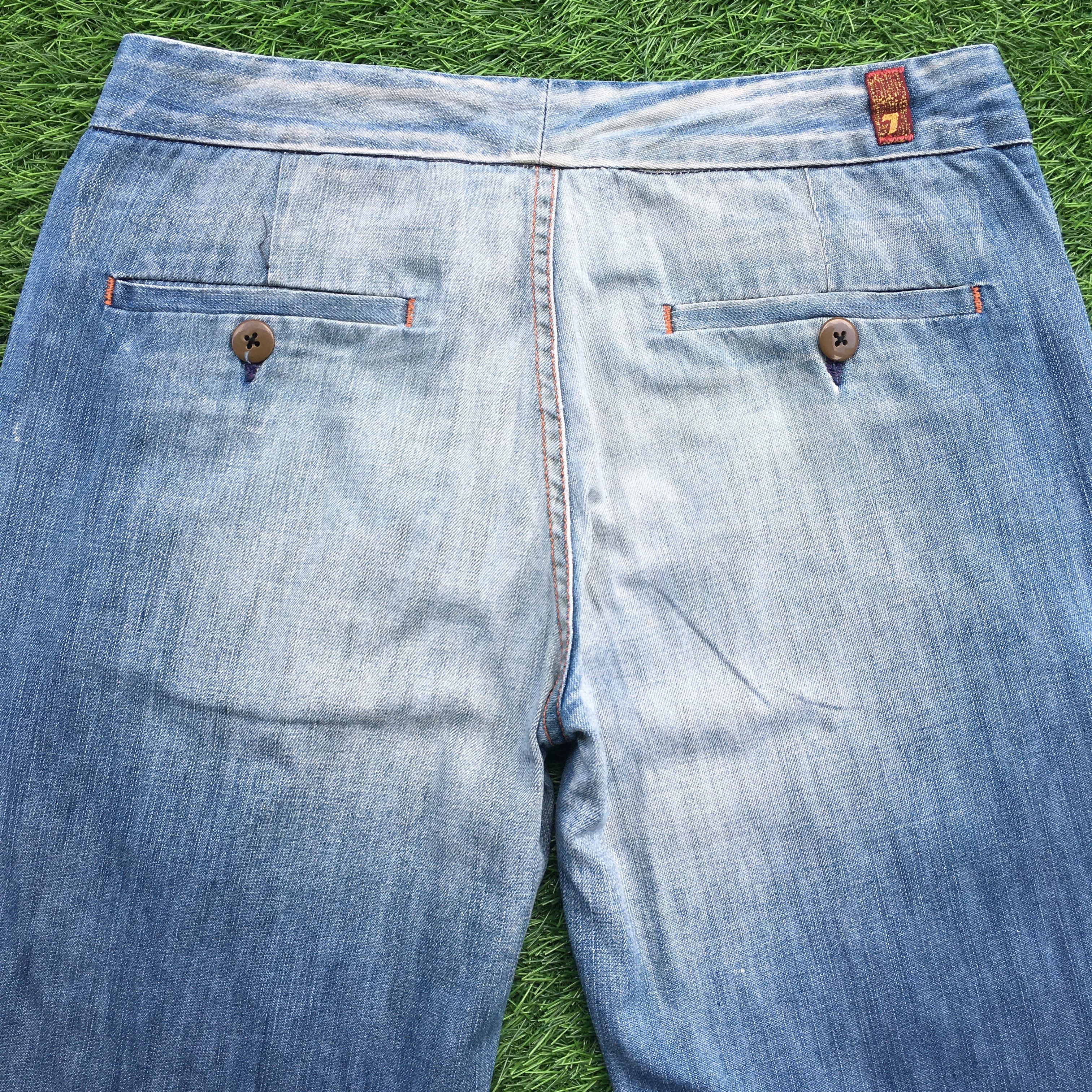 7 For All Mankind × Designer Low Rise Flare Denim Pants D-948 Size 26" / US 2 / IT 38 - 3 Thumbnail