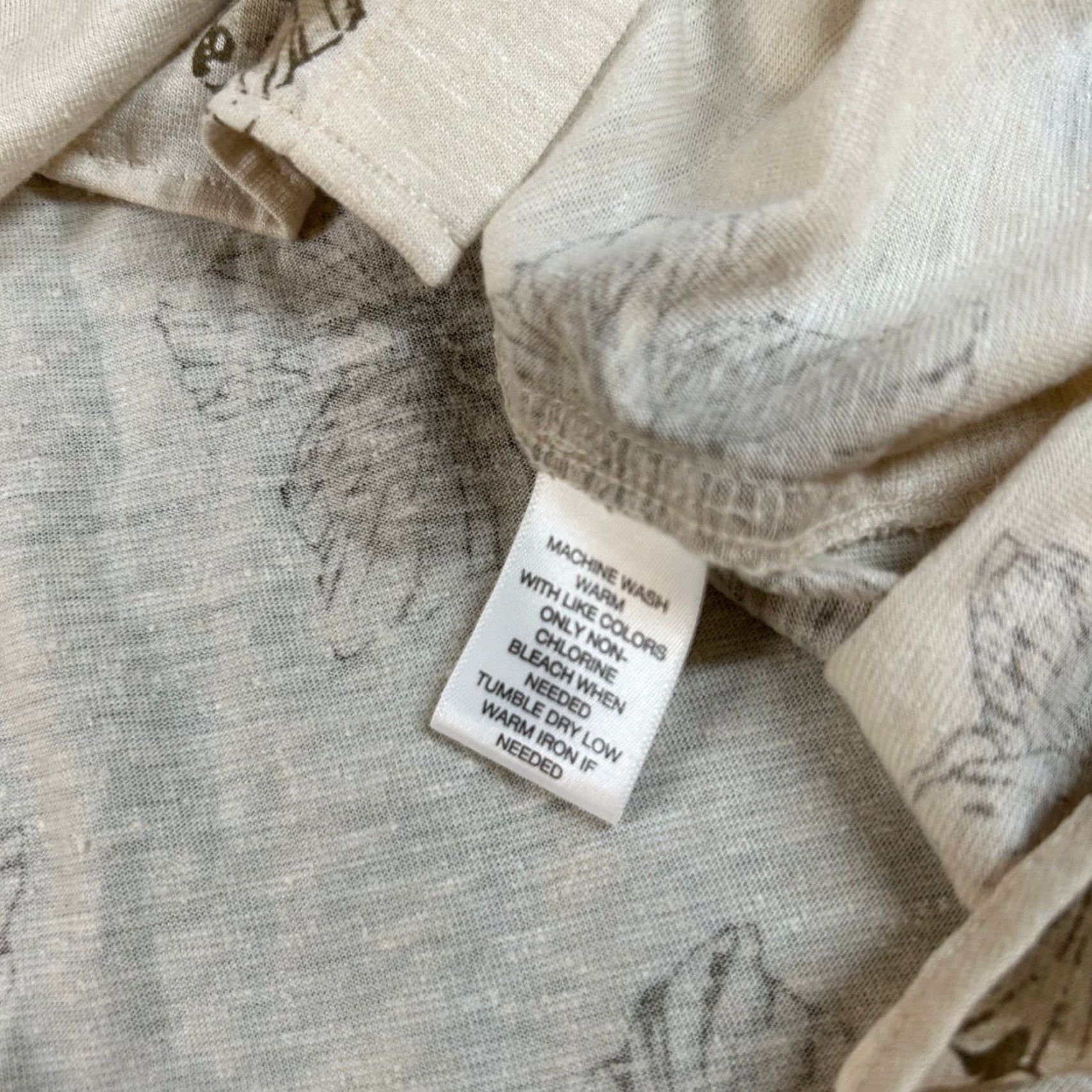 Cremieux Daniel Cremieux Floral Button-Up Shirt Short Sleeve Linen Blend Mens Large NWT Beige Size US L / EU 52-54 / 3 - 7 Thumbnail