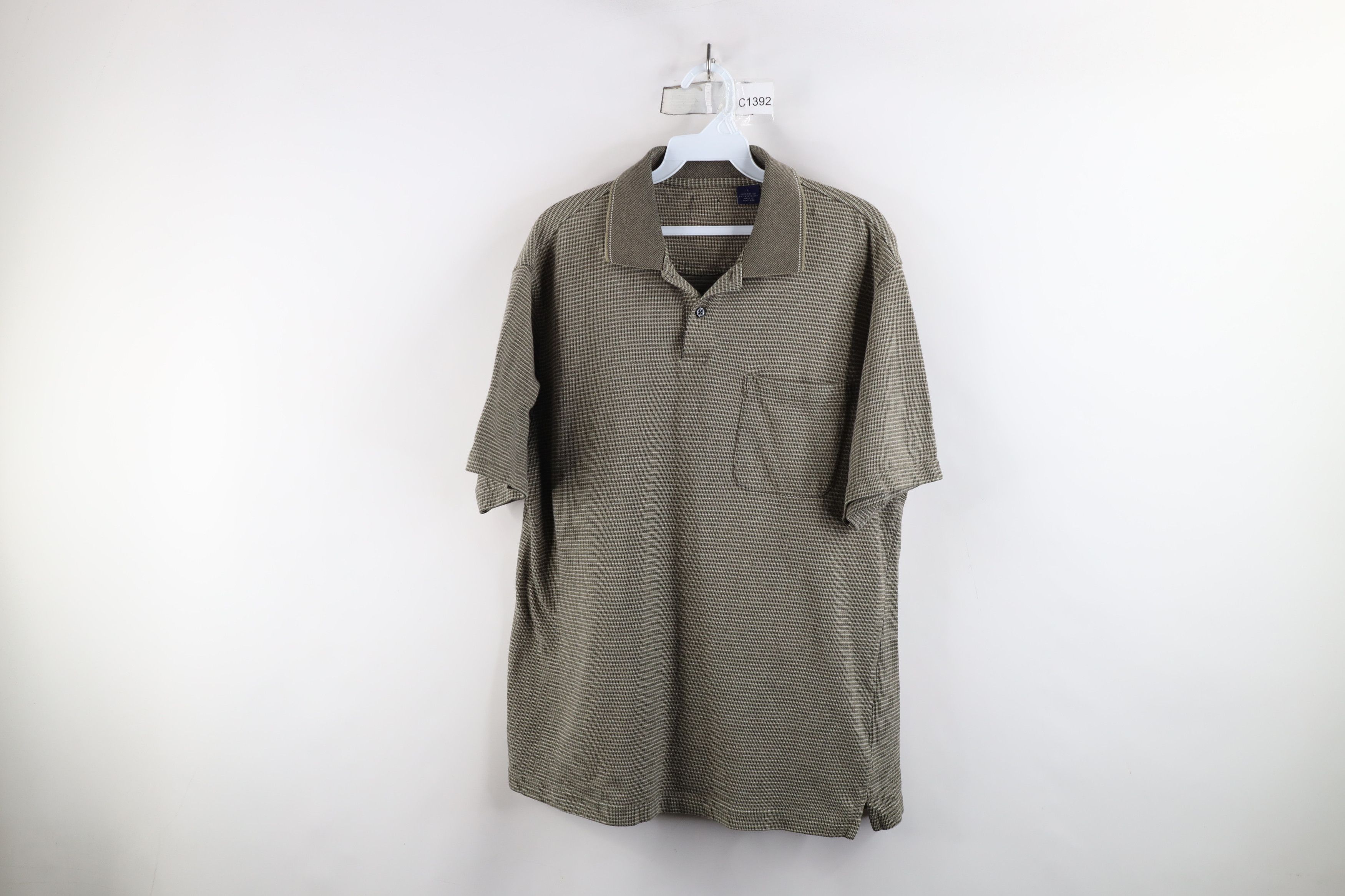 Vintage Vintage 90s Streetwear Striped Knit Collared Golf Polo Shirt Size US L / EU 52-54 / 3 - 1 Thumbnail